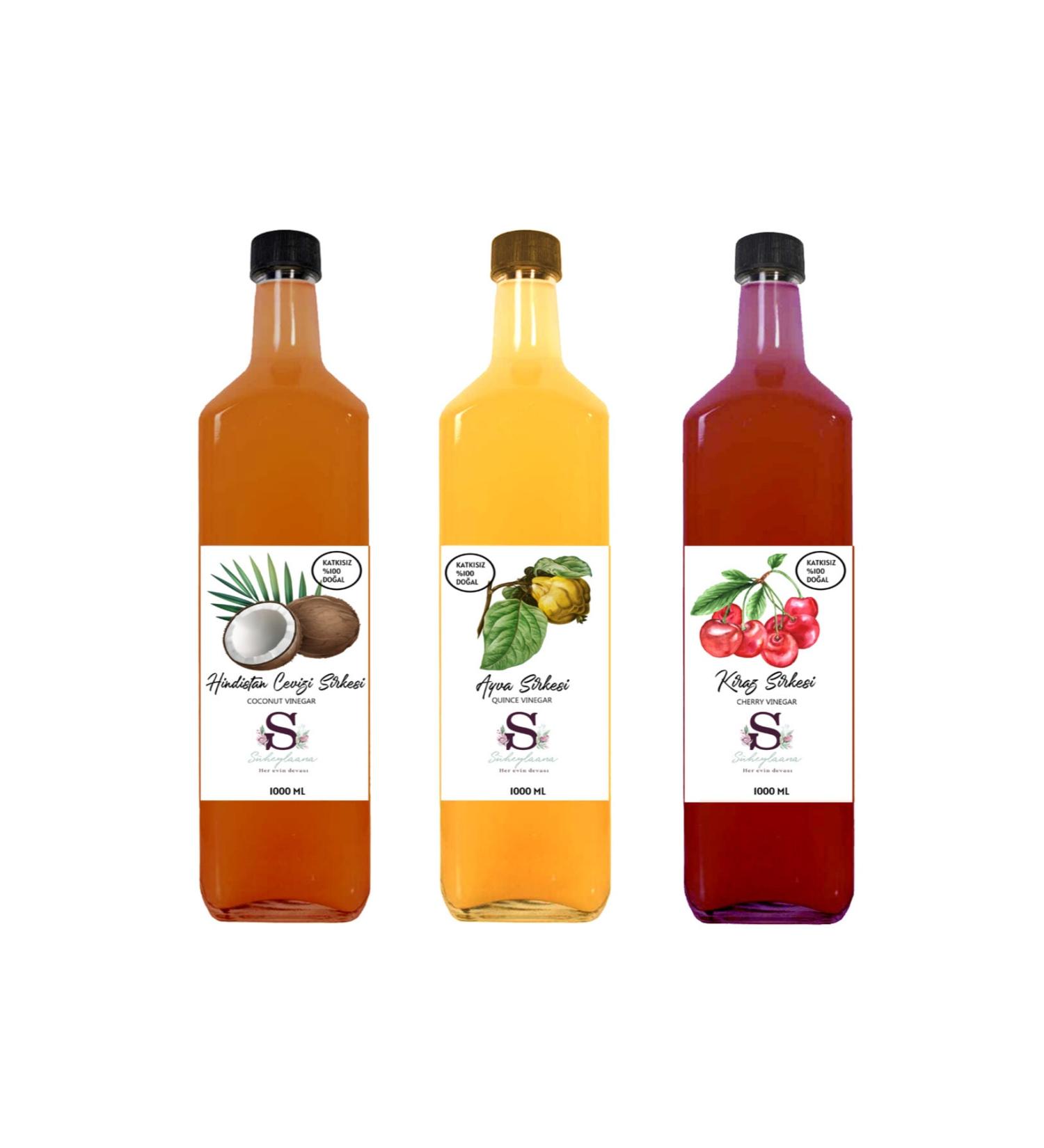 S heylaana Natural Coconut Quince and Cherry Vinegar 1000 ml