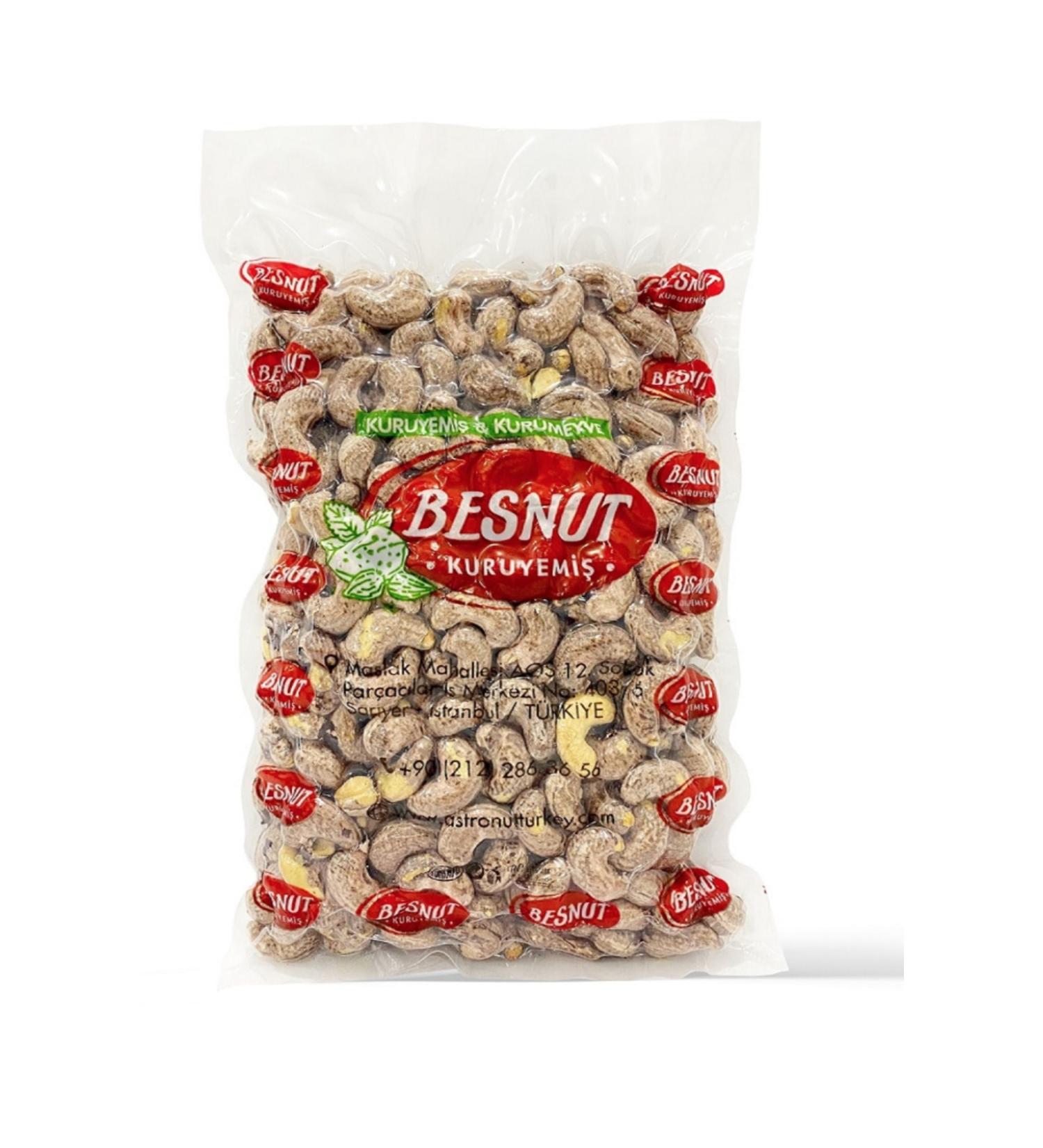 Besnut Wood Fire Roasted Cashews (W180 SUPER JUMBO) 1 Kg - Buy Online on GoSupps.com
