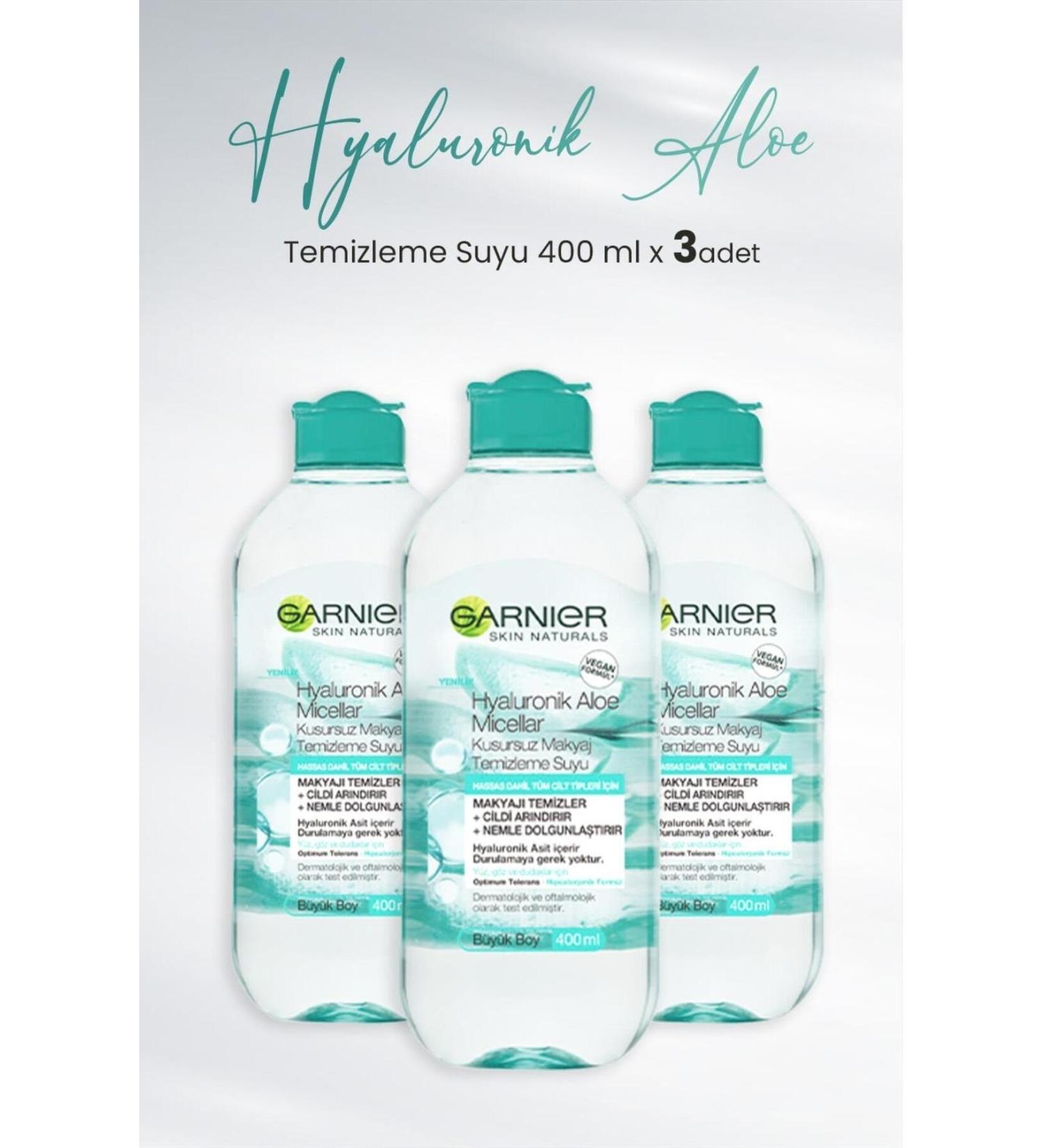 Garnier Micellar Cleansing Water Hyaluronic Aloe 400 ml x 3 pcs