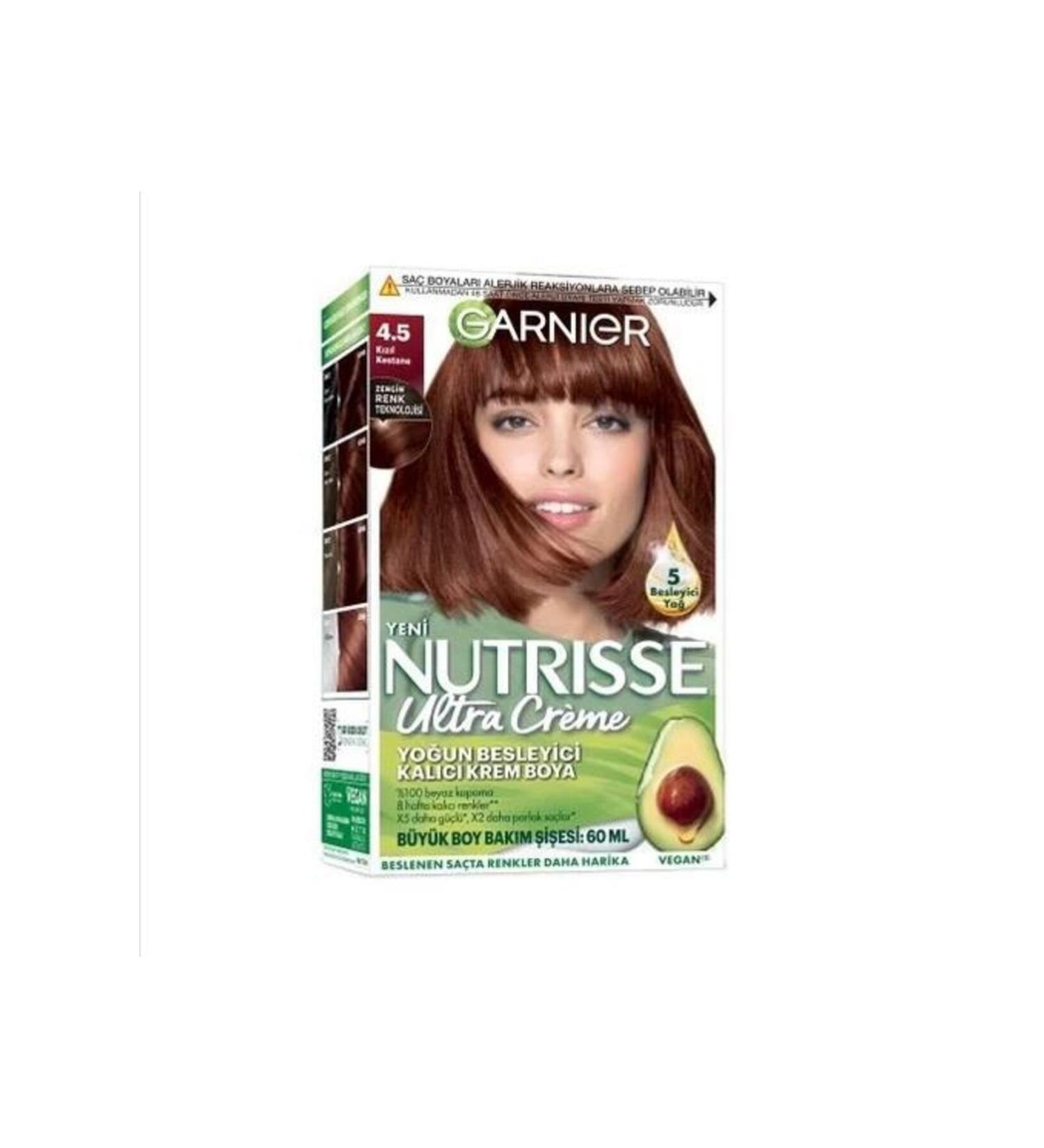 Garnier Nutrisse Ultra Creme Hair Dye 4.5 Red Chestnut
