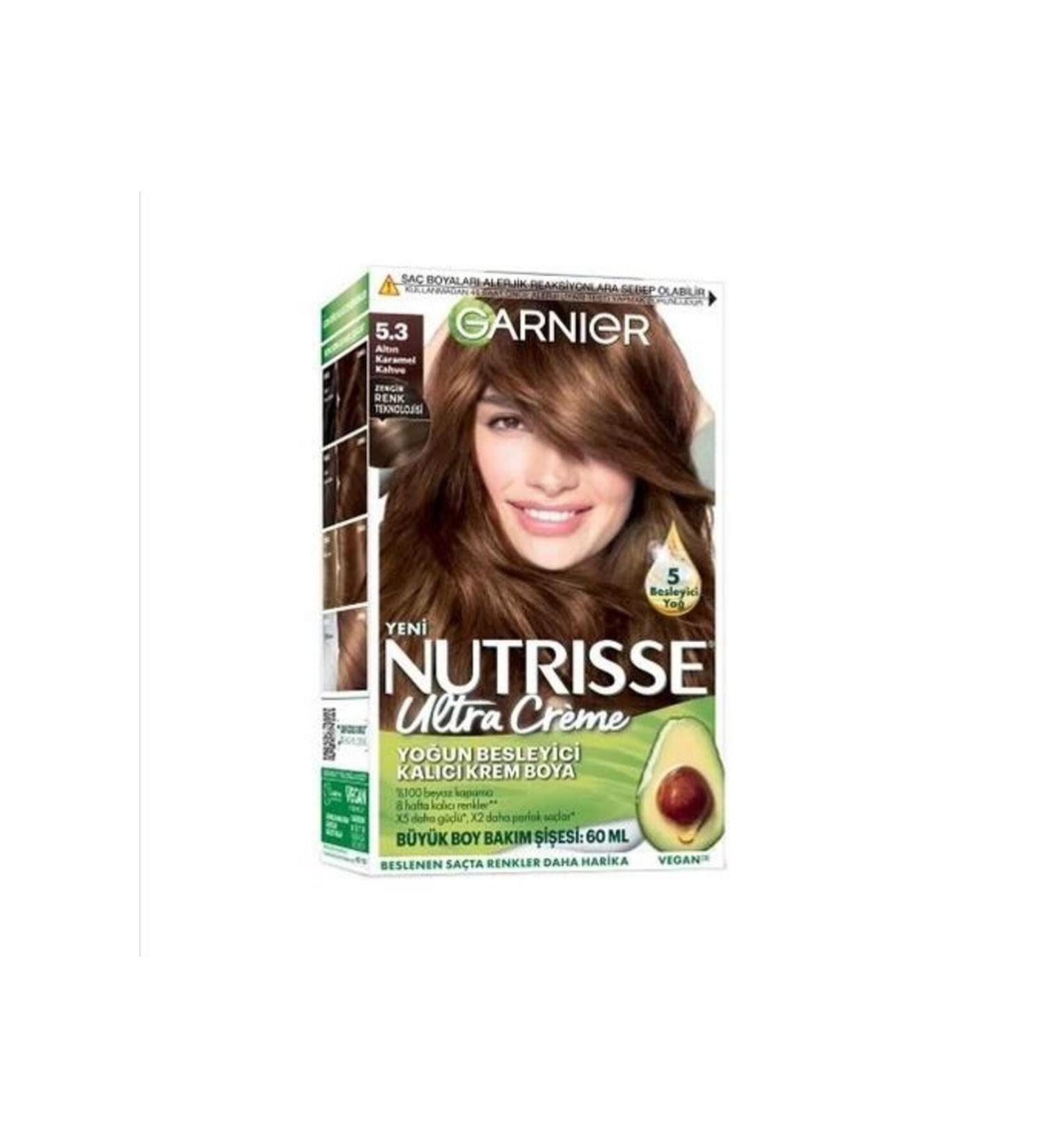 Garnier Nutrisse Ultra Creme Hair Dye 5.3 Golden Caramel Brown