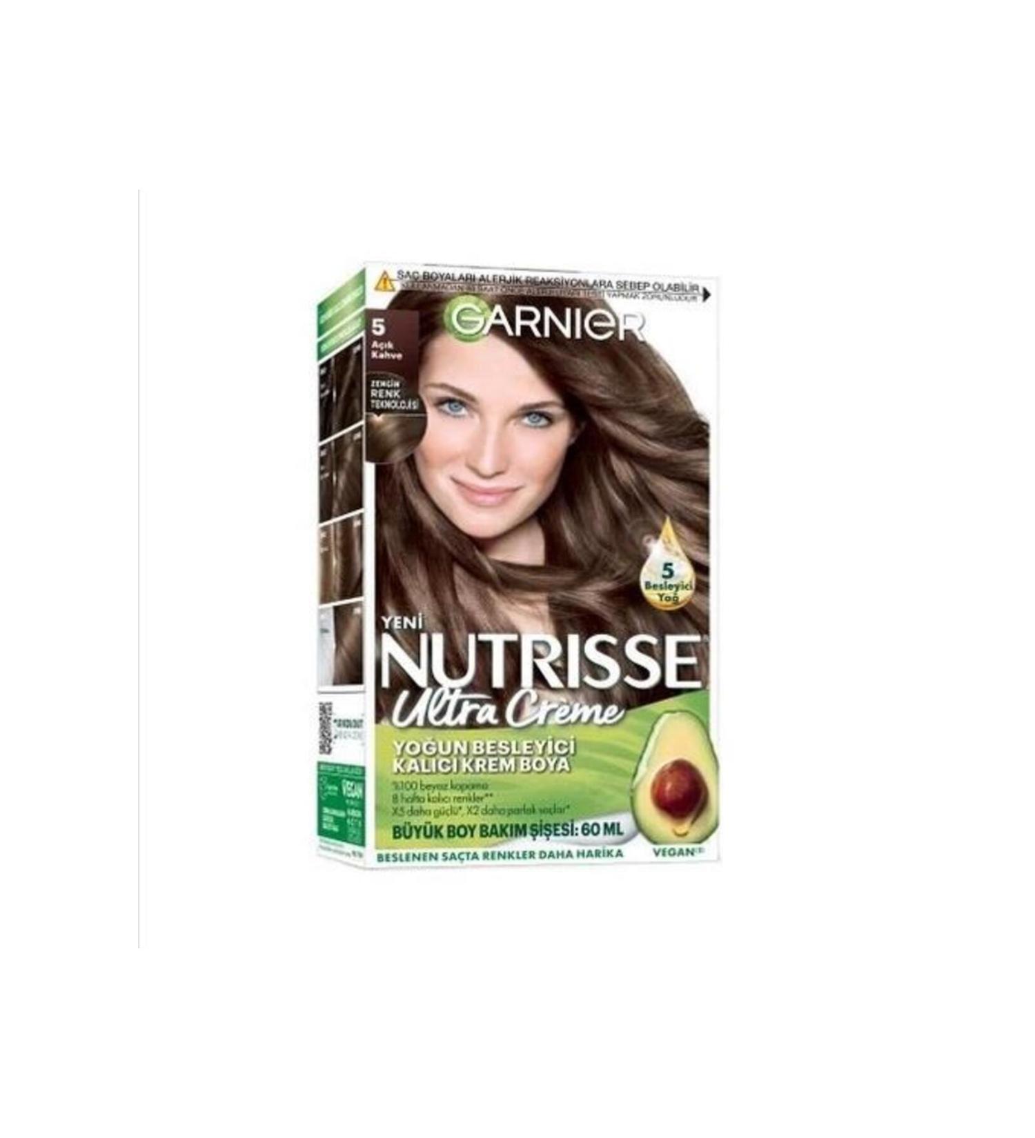 Garnier Nutrisse Ultra Creme Hair Dye 5 Light Brown