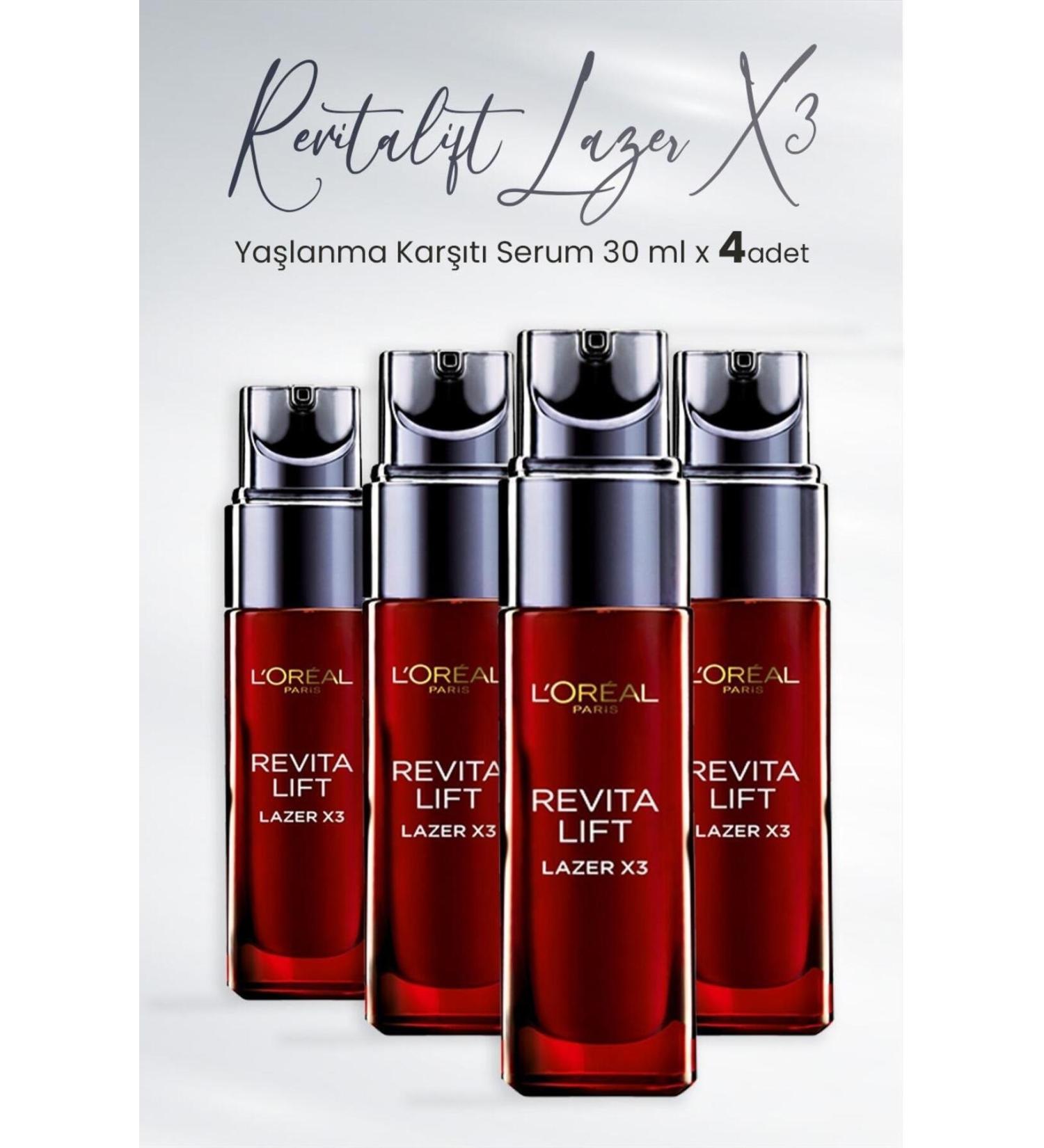 L'Oreal Paris Loreal Paris Revitalift Laser X3 Anti-Aging Serum 30 ml x 4 Pcs