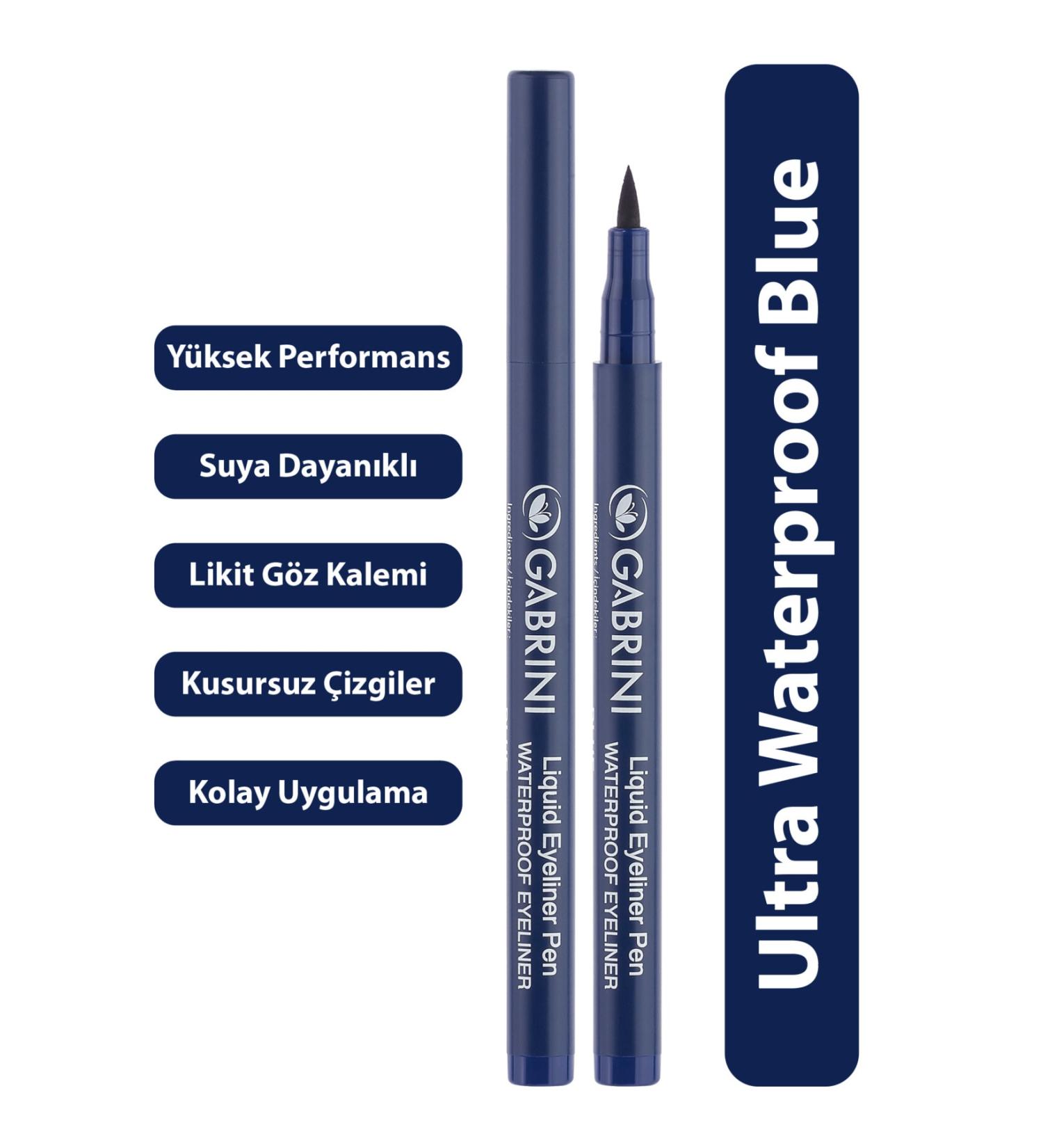 Gabrini Liquid Blue Eyeliner Liquid Eyeliner Pen - Buy Online on GoSupps.com