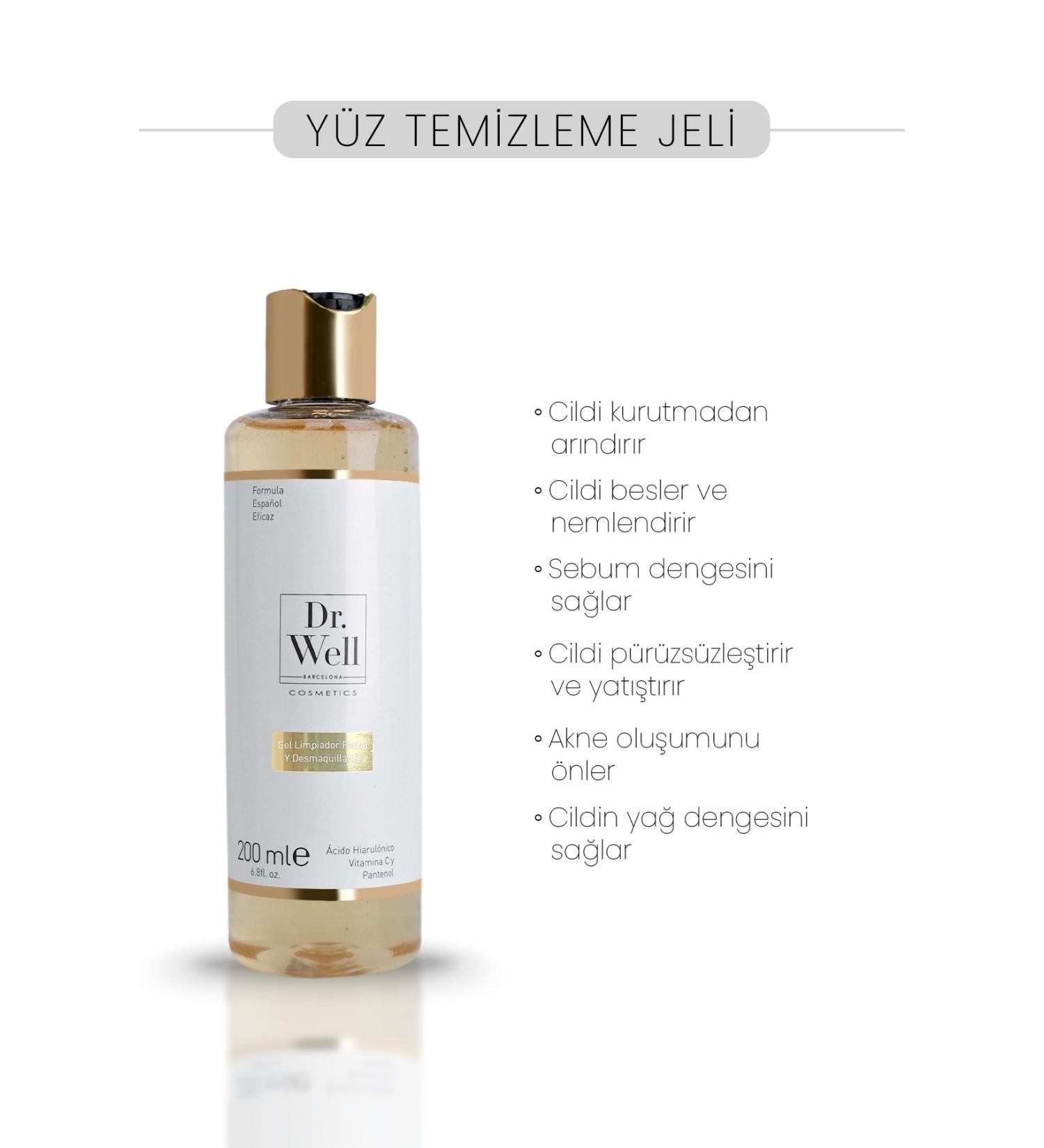 Dr.Well BARCELONA Aesthetics & Beauty Refreshing and Purifying Facial Cleansing Gel for All Skin Types 200 ml