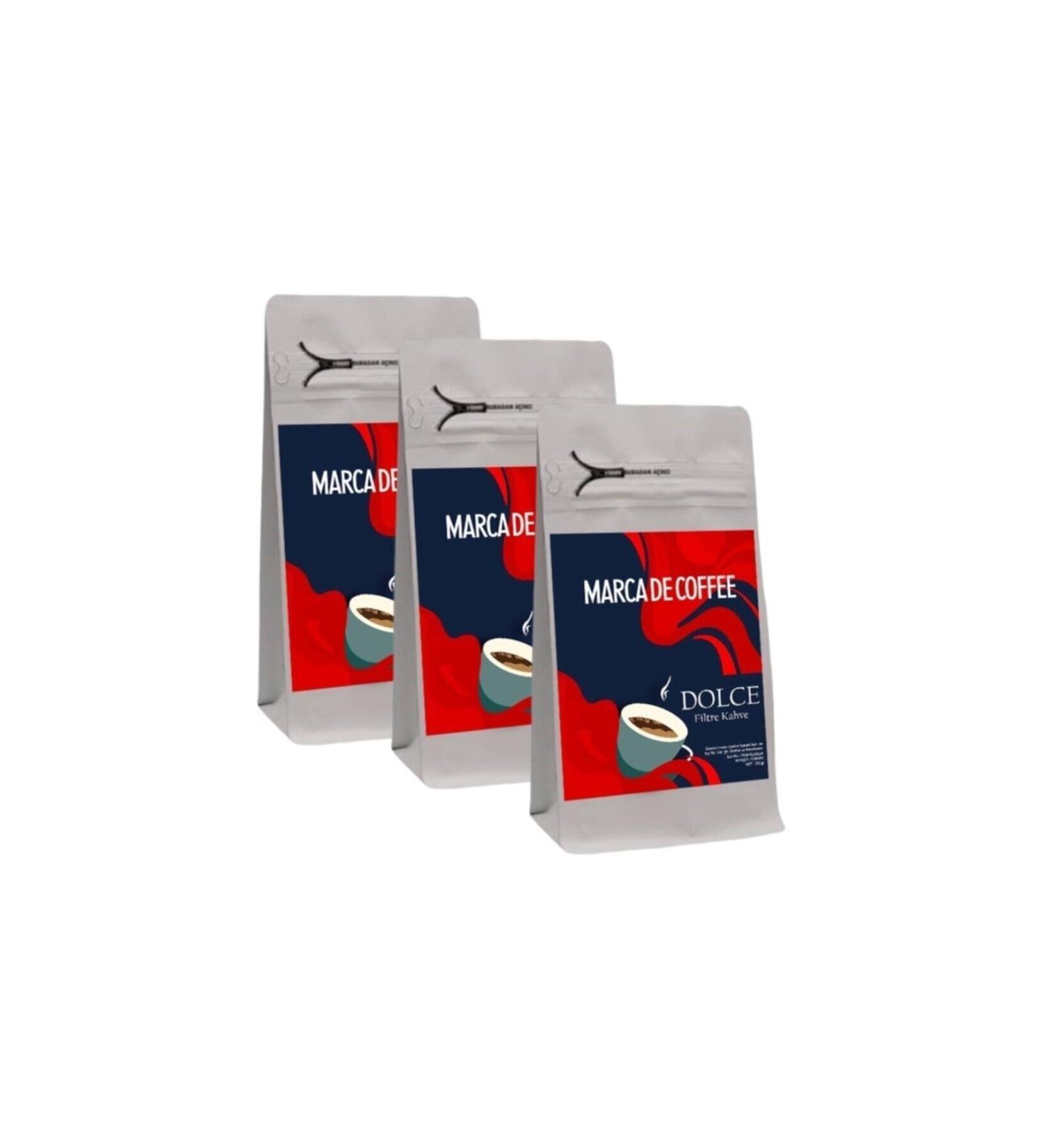 Marca De Coffee Dolce Filter Coffee 250 Gr X 3 Pieces (750 Gr)
