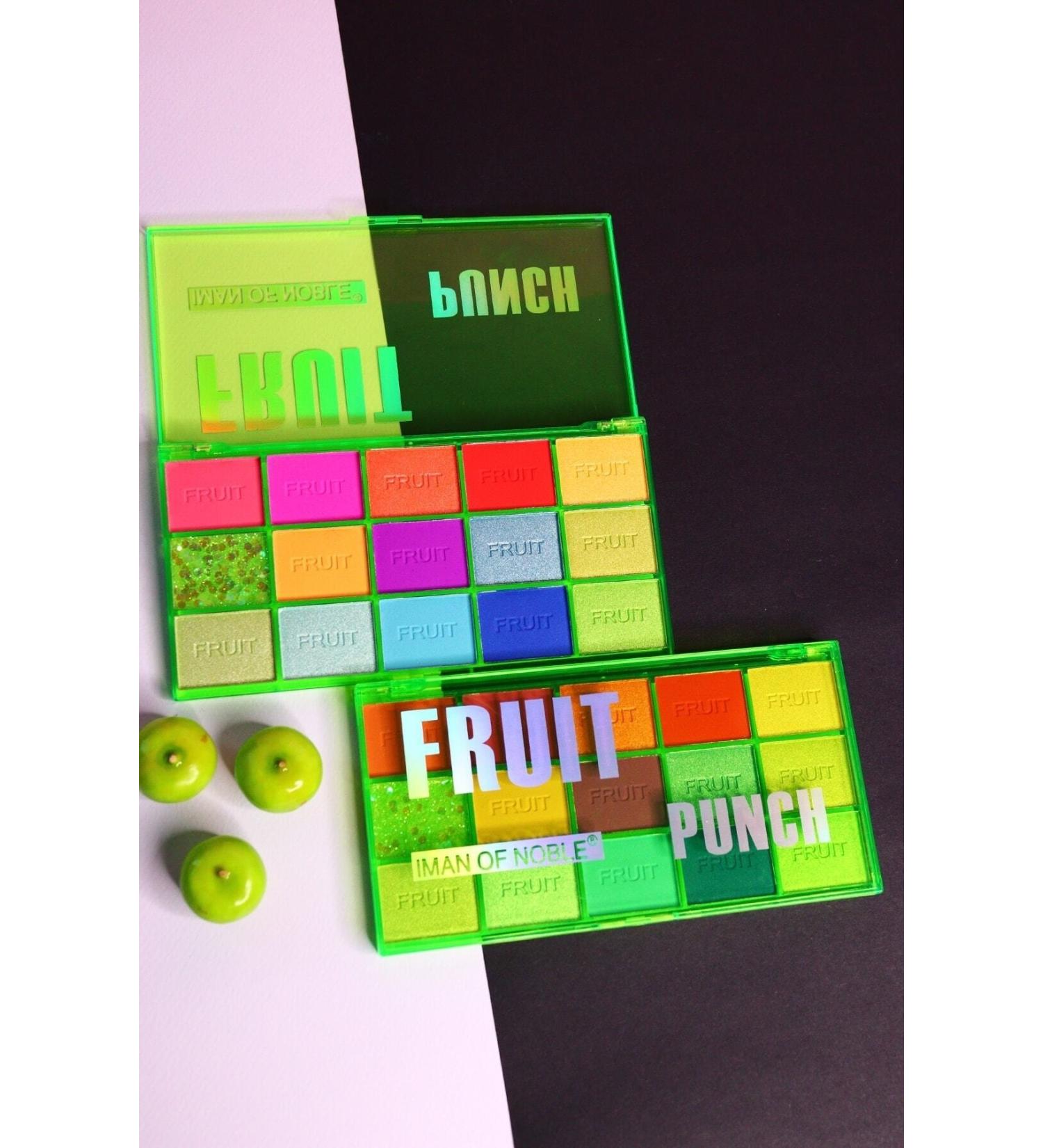 IMAN OF NOBLE 15 Piece Fruit Punch Color Green Packaging Pearlescent and Matte Eyeshadow Palette - Buy Online on GoSupps.com