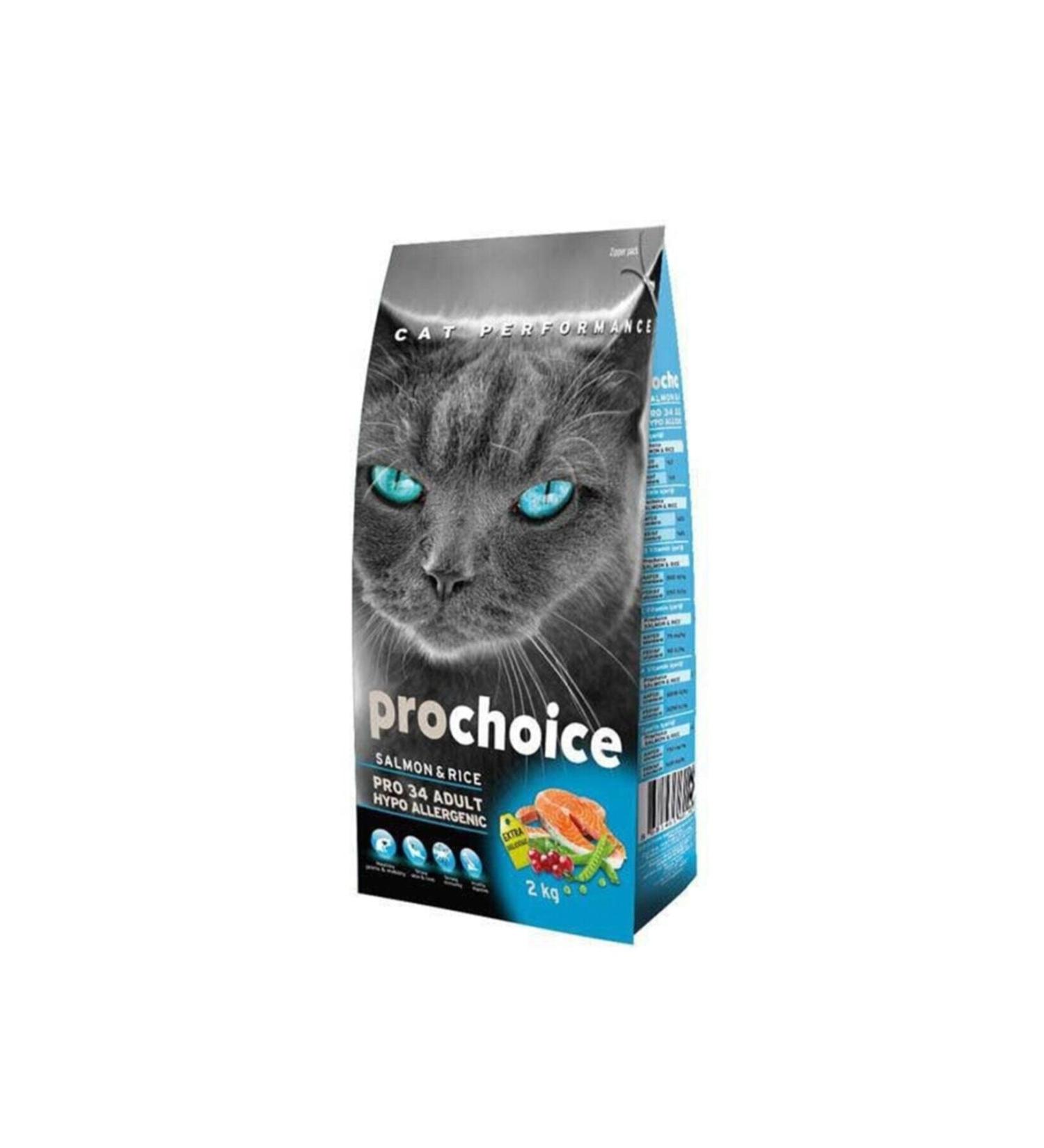 Pro Choice Hypoallergenic Salmon Adult Cat Food 2 Kg