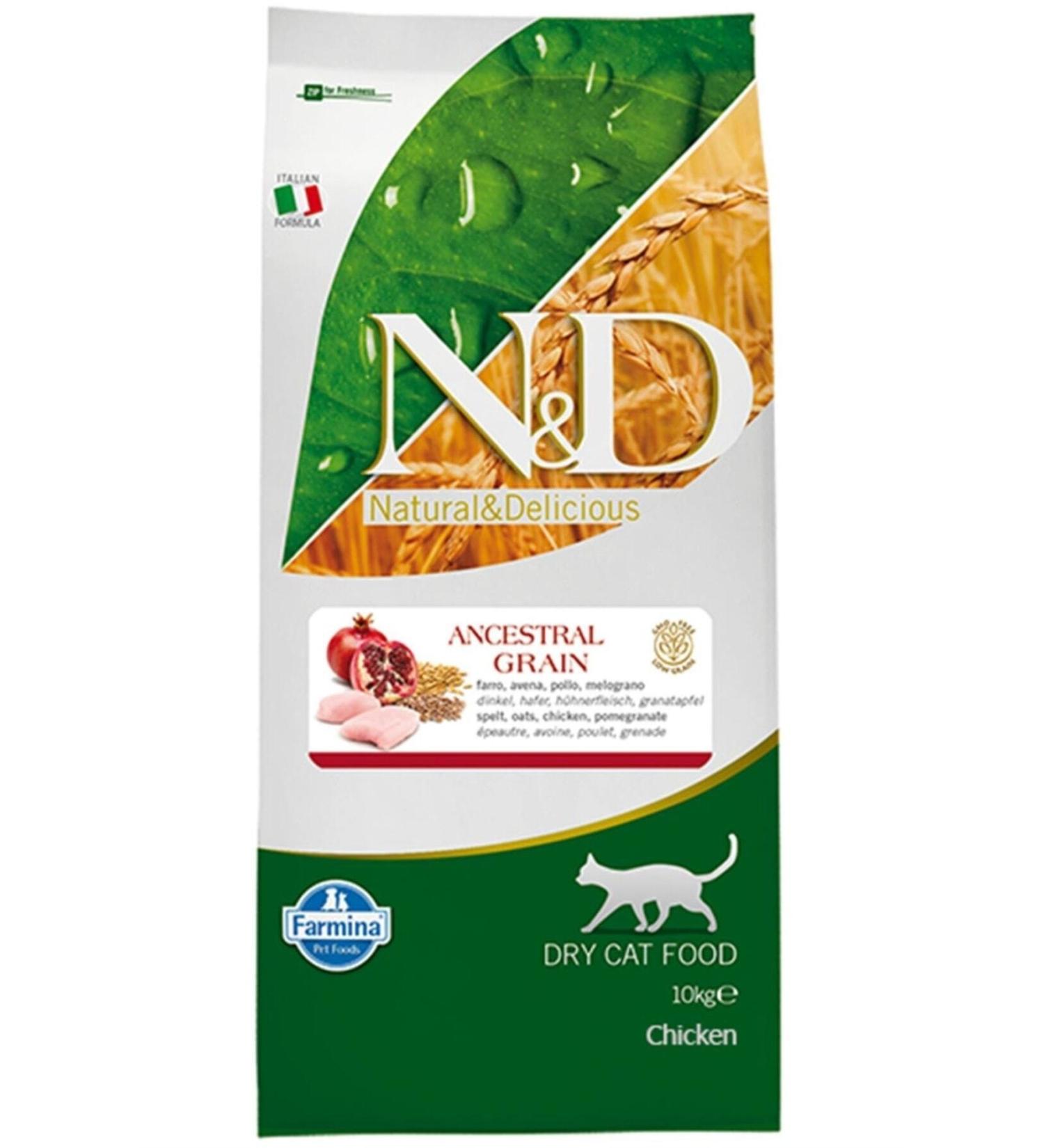 nd natural world nd low grain chicken pomegranate adult cat food 10 kg - Buy Online on GoSupps.com