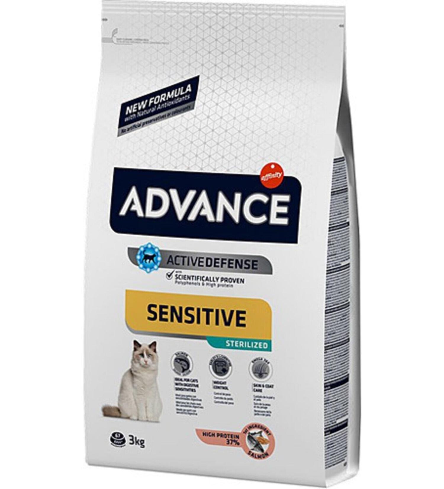 Advance Sensitive Sterilized Salmon Sterilized Adult Cat Food 3 Kg