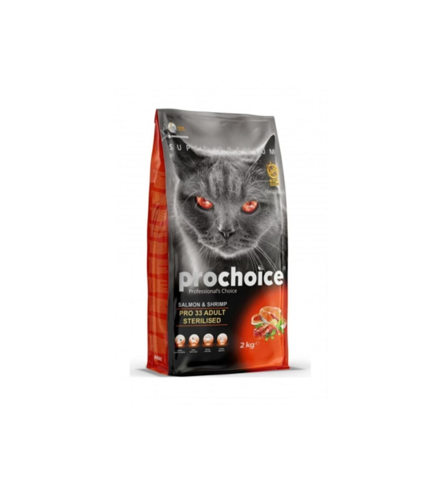 Pro Choice Prochoice Cat Pro 33 Salmon and Shrimp Cat Food 2 Kg Special Package