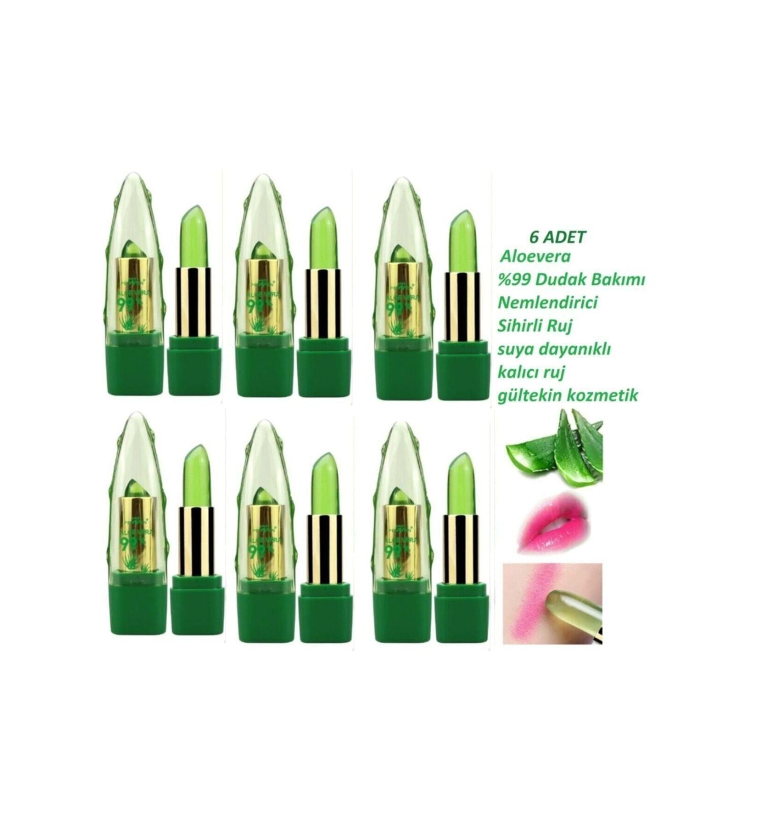 Rose Aloevera Lip Care Moisturizing Magic Lipstick 6 Pieces