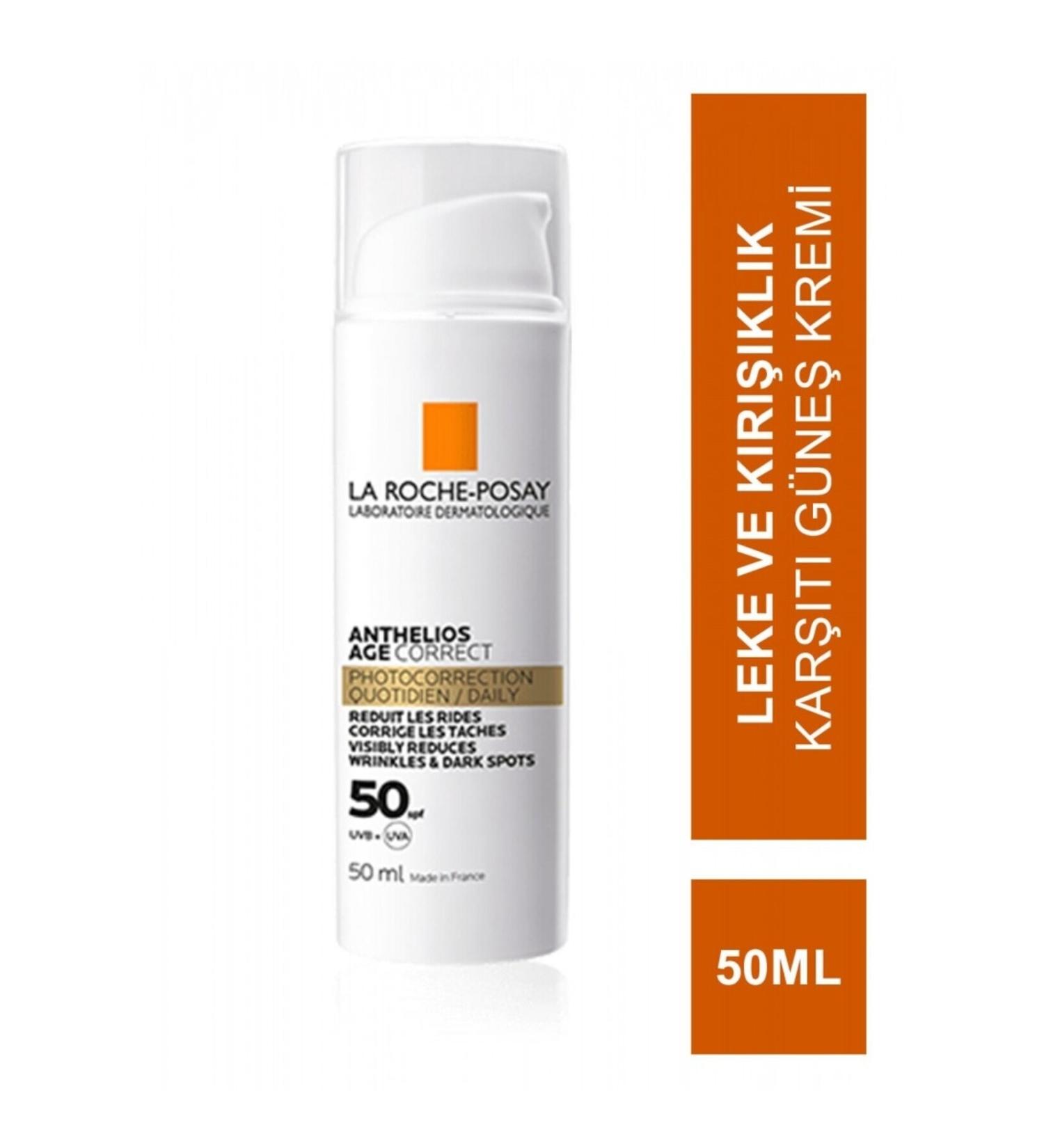 La Roche Posay Anthelios Age Correct SPF 50 Anti-Blemish and Anti-Wrinkle Face Sun Cream 50 ml - Buy Online on GoSupps.com
