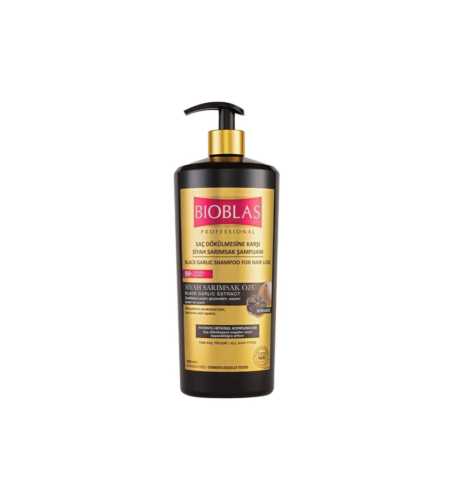 Bioblas Pro Black Garlic Shampoo 1000 ml - BioCare