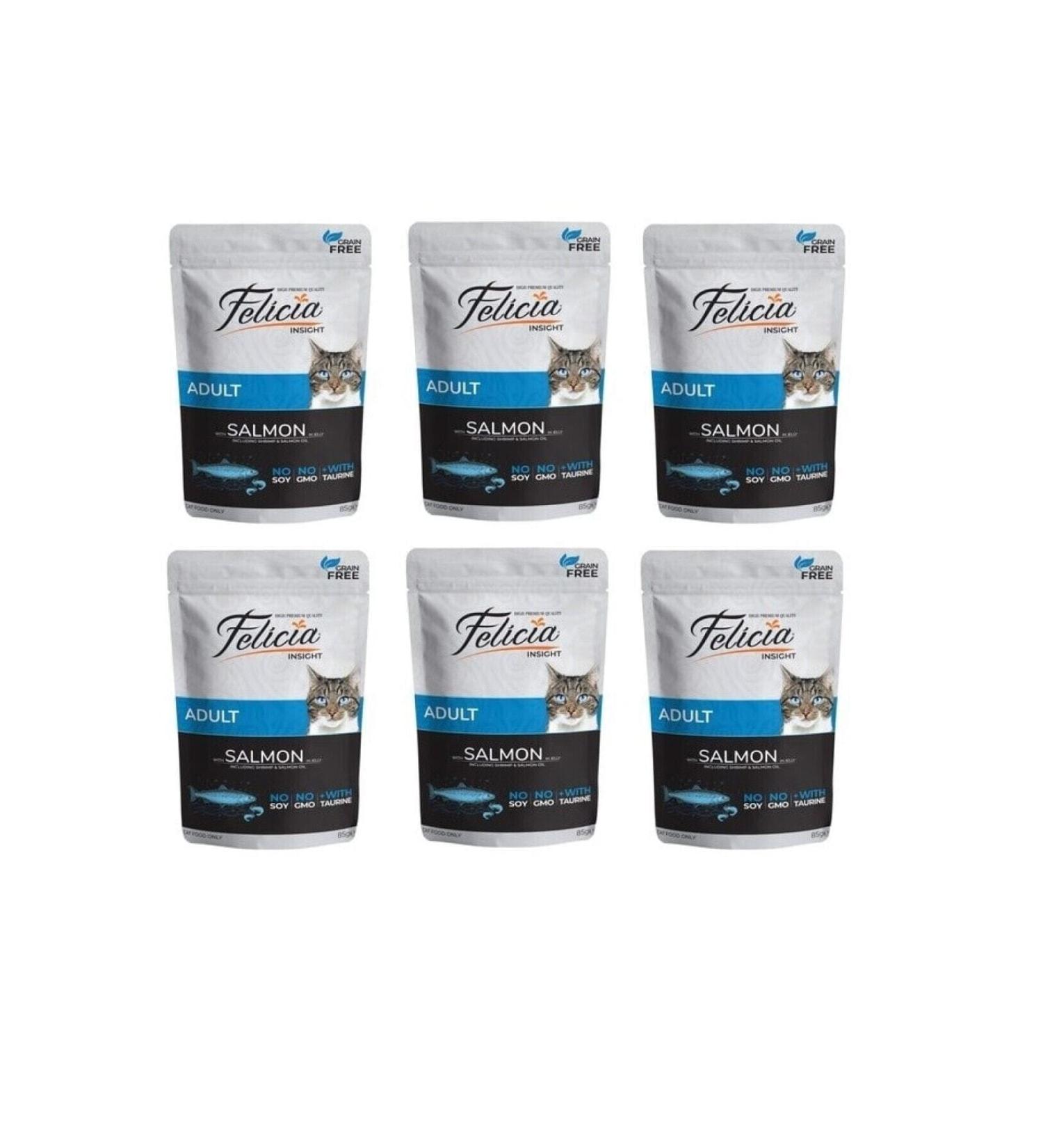Felicia Pouch Salmon Grain-Free Wet Food 85 gr X 6 Pieces