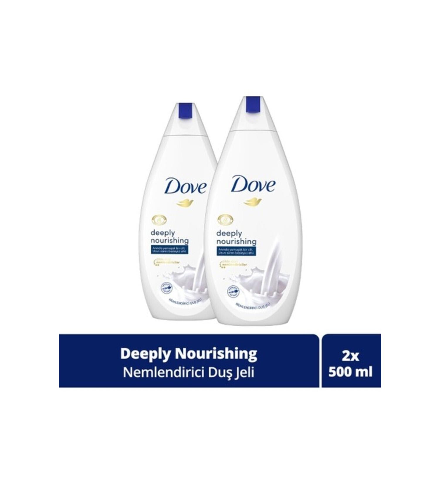 Dove Deeply Nourishing Moisturizing Shower Gel 500 Ml X2 - Buy Online on GoSupps.com
