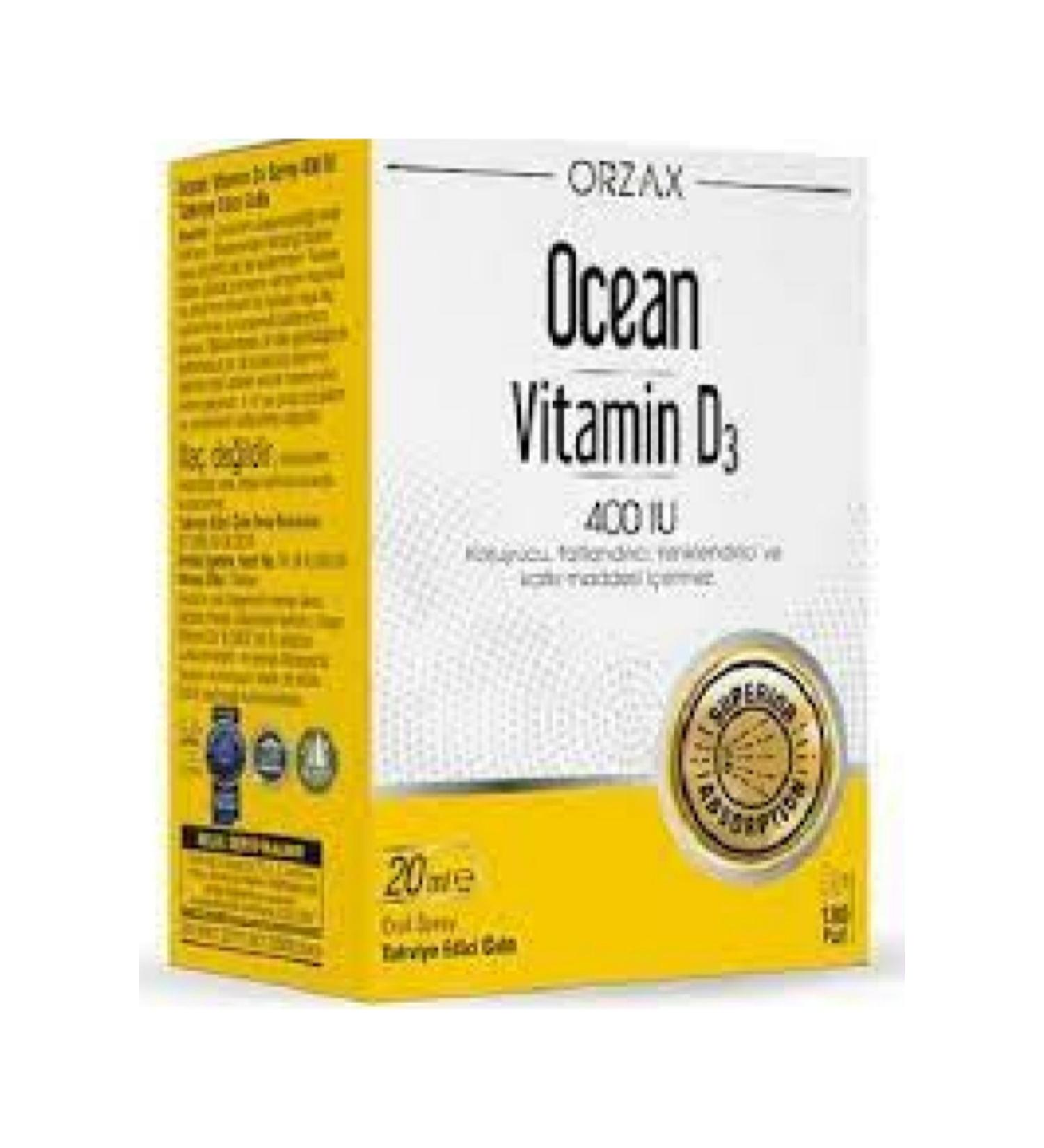 Ocean Orzax Vitamin D3 400 Iu Spray 20ml (gluten-free)