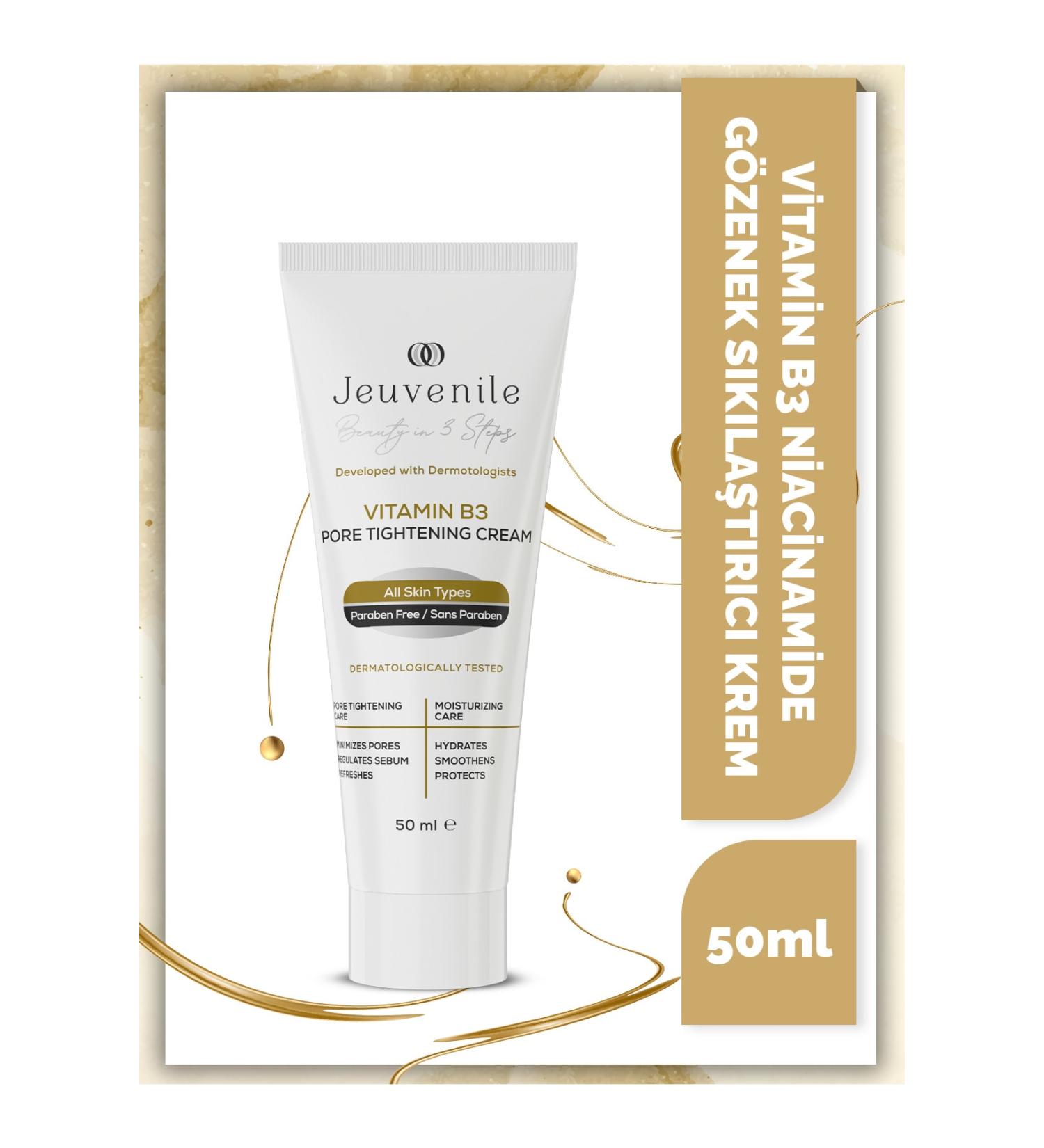 Jeuvenile Vitamin B3 Cream - Pore Tightener (Niacinamide Shea Butter Panthenol) - Buy Online on GoSupps.com