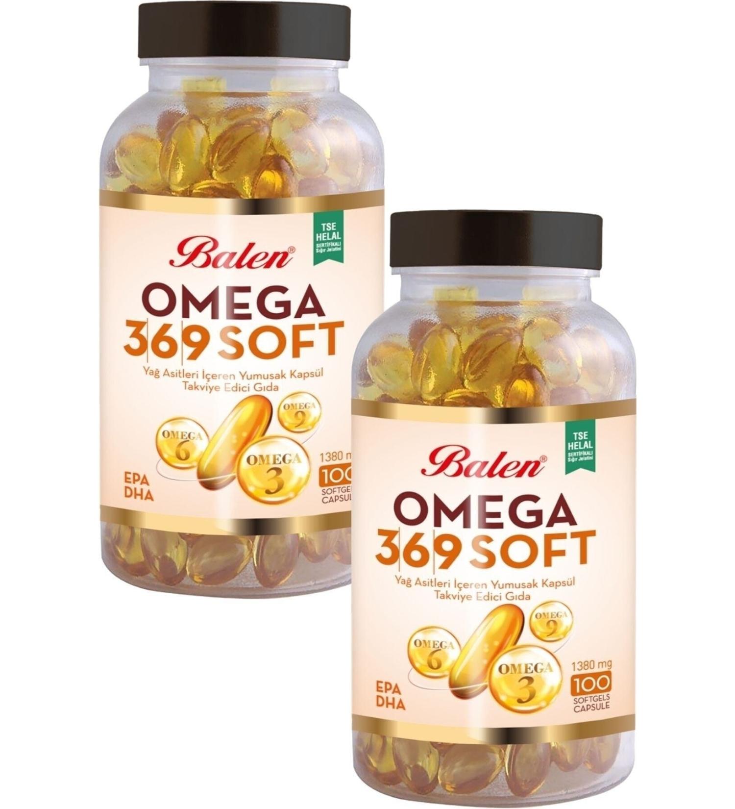 Balen Omega 3-6-9 1380 Mg 100 Capsules X 2 Pieces