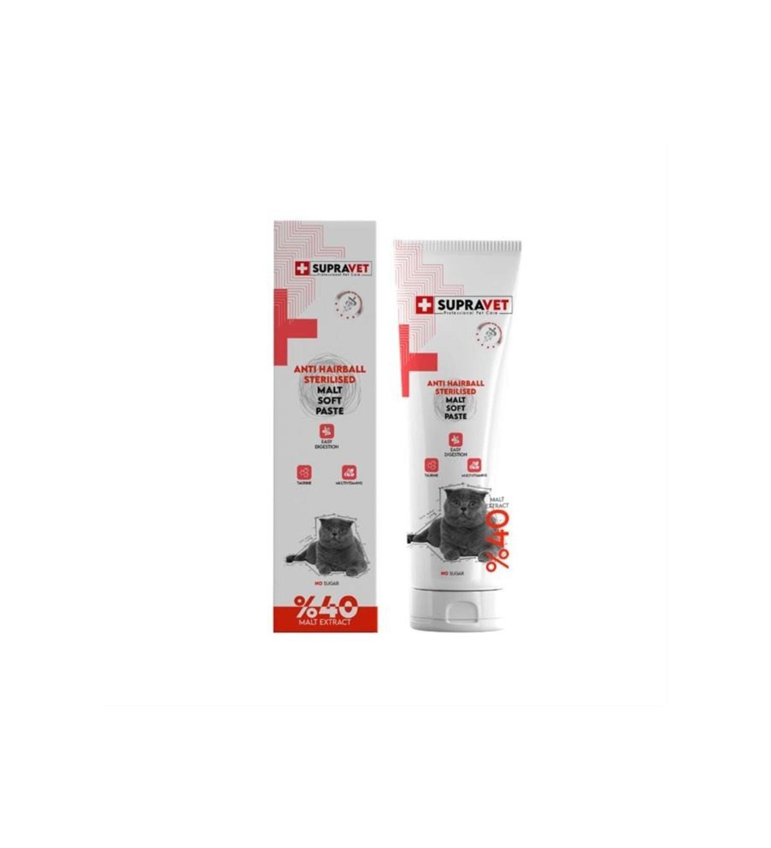 Supravet Anti Hairball Malt Paste for Neutered Cats 100 Gr