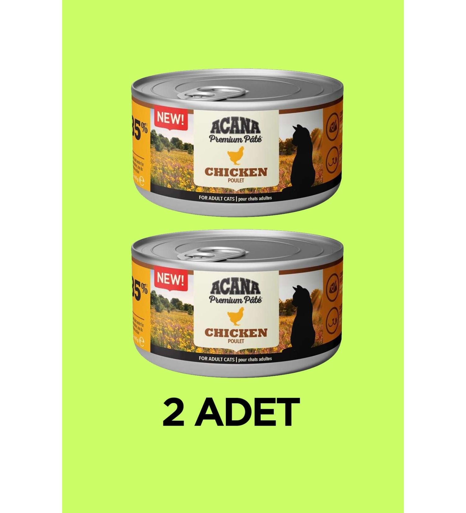Acana Premium Pate (Paste) Chicken Meat Cat Canned Food 85 Gr - 2 Pieces