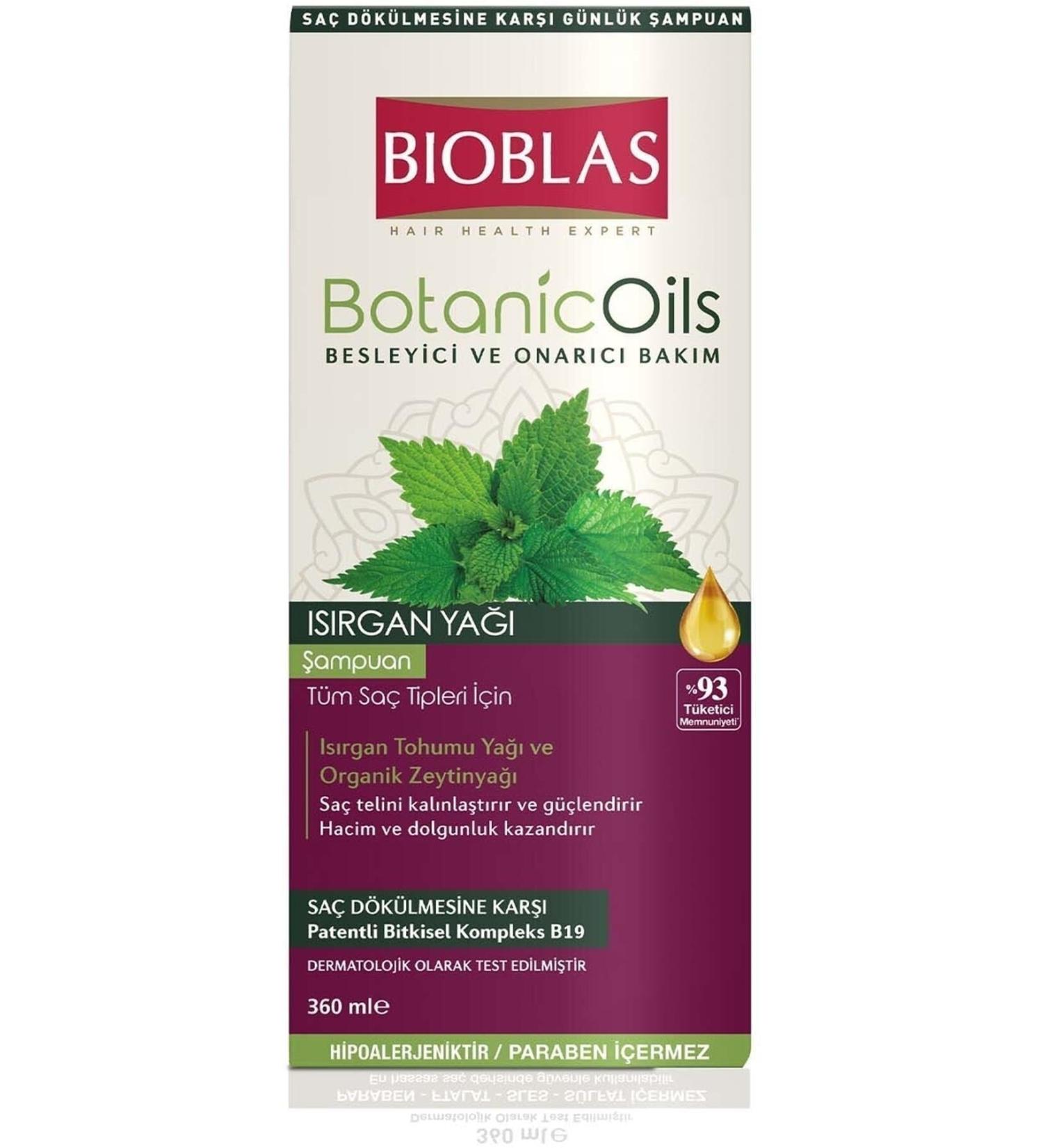 Bioblas Botanic Oils Shampoo Nettle Oil (Fine and Weak Hair) 360 Ml