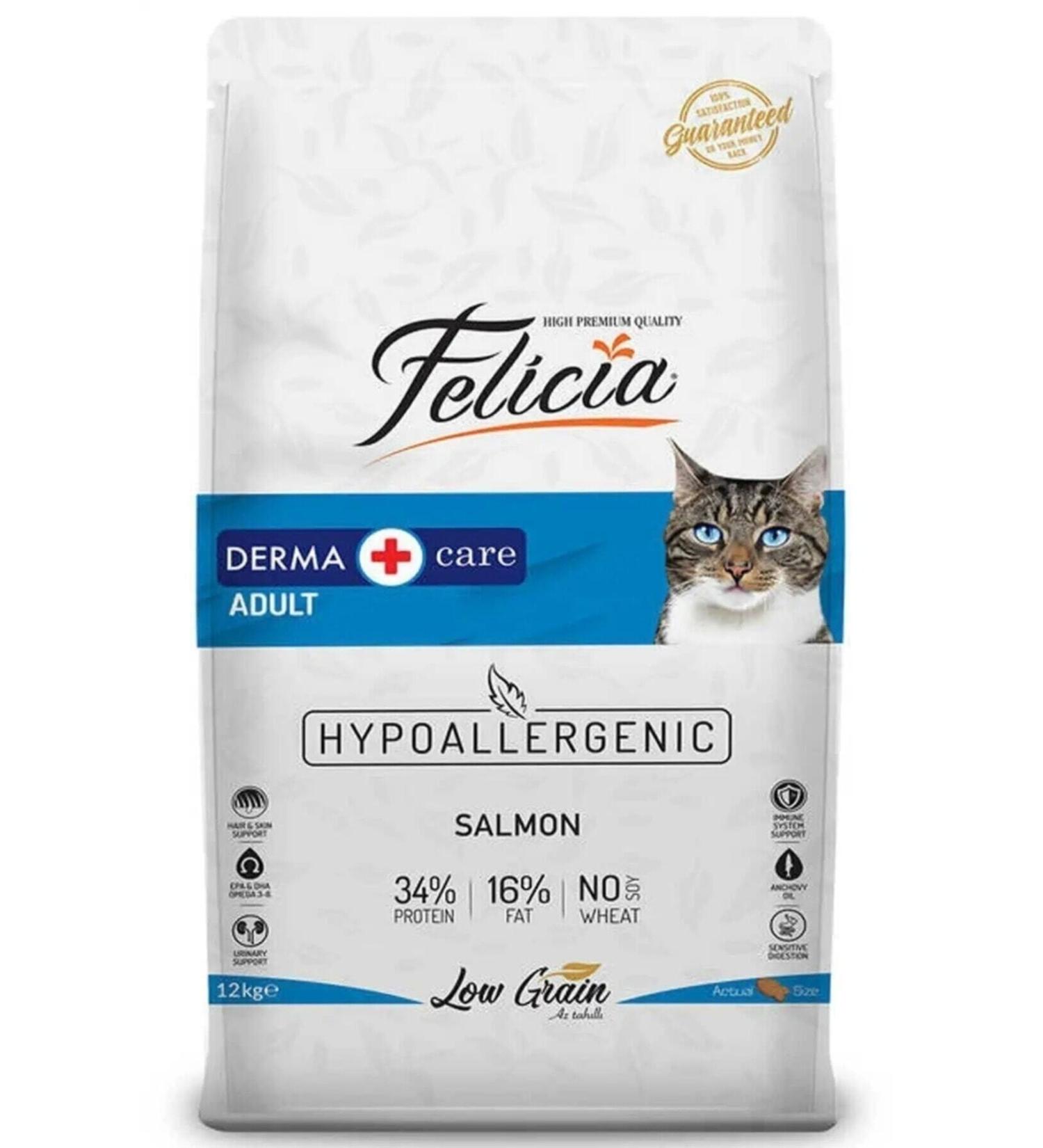Felicia Low Grain Hypoallergenic Salmon Adult Cat Food 12 Kg