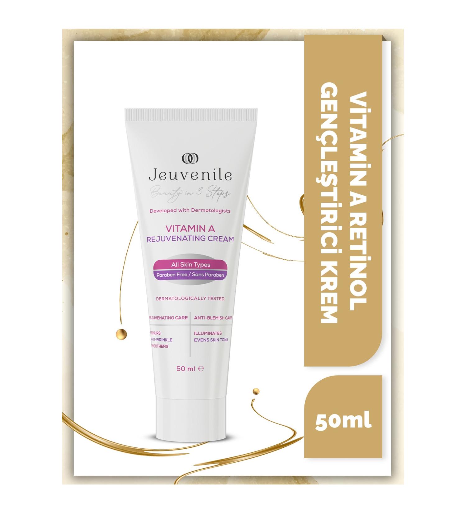 Jeuvenile Vitamin A Cream - Anti-Wrinkle Rejuvenating (Retinol Shea Butter Panthenol) - Buy Online on GoSupps.com