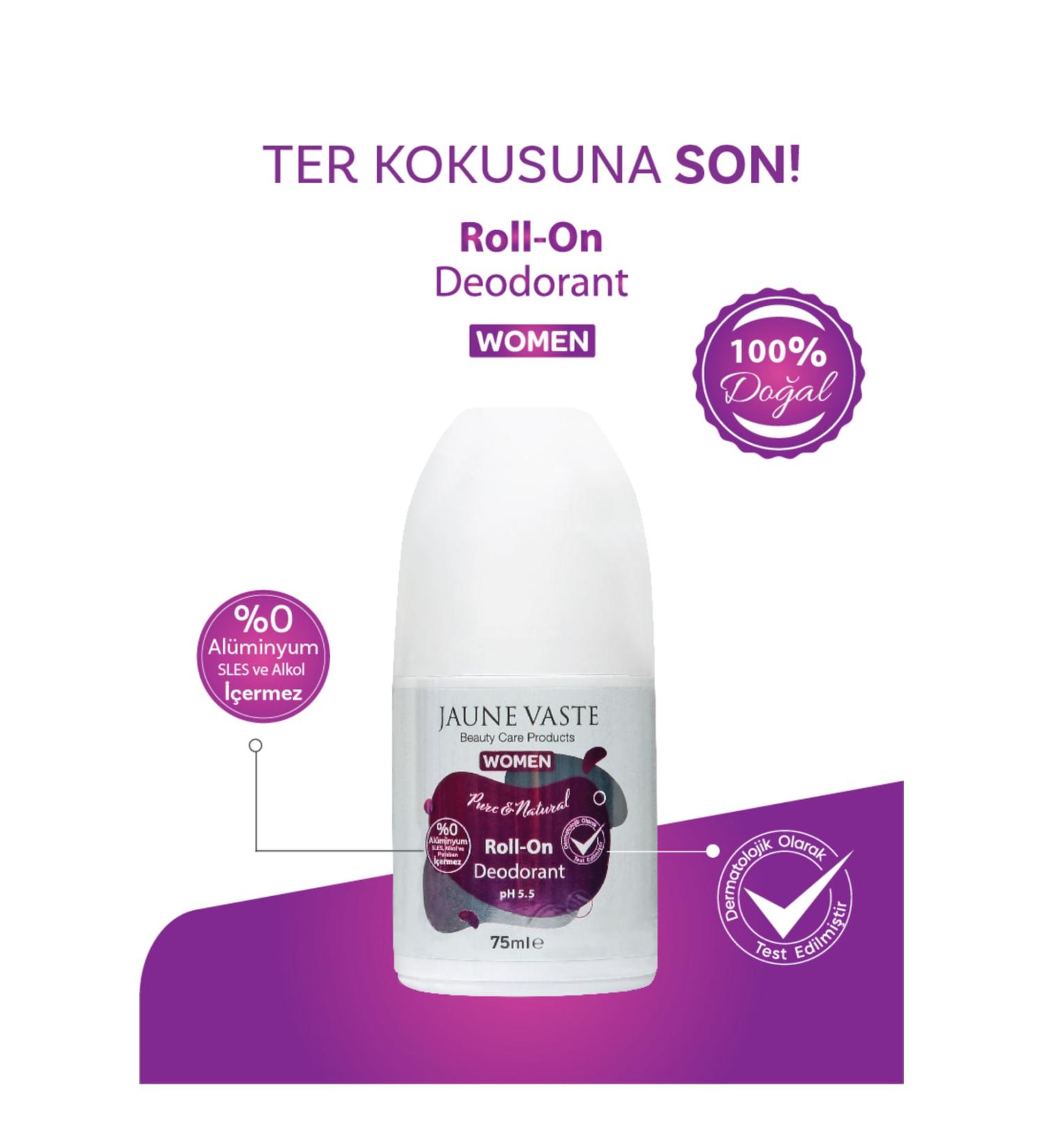 Jaune Vaste Women Natural Roll-on 50 Ml +25 Ml Aluminum Sles Alcohol Free