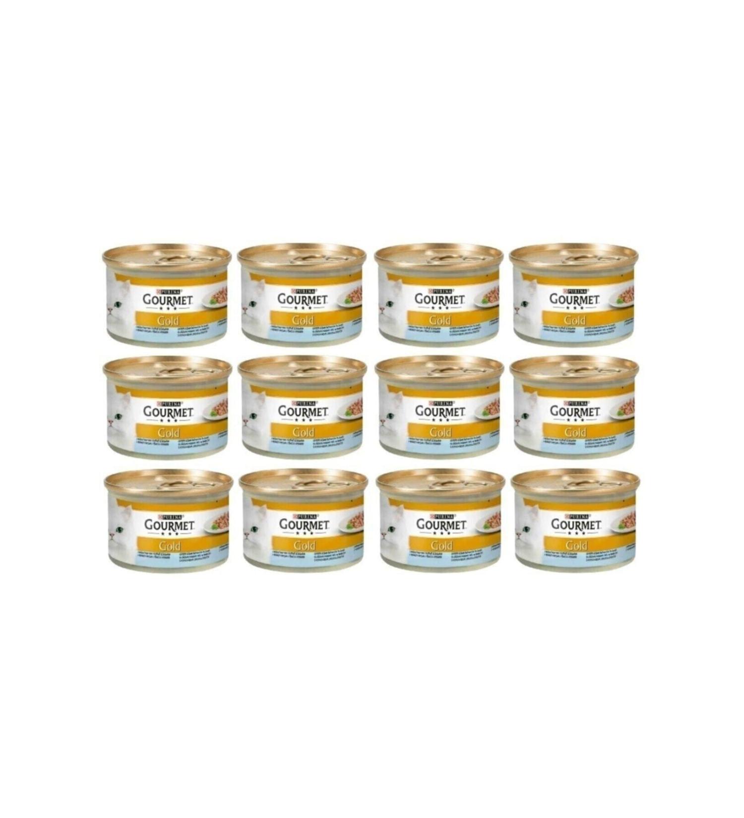 Gourmet Gold Spinach Sauce Ocean Fish 85 gr X 12 Pieces