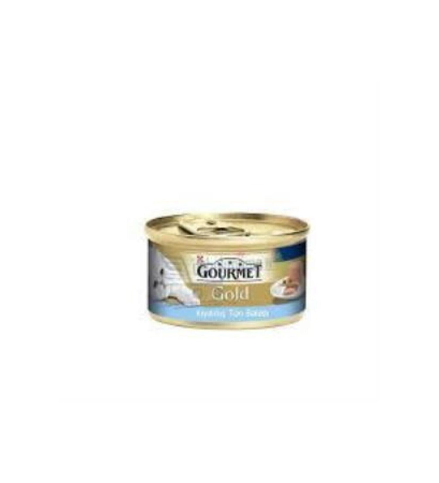 Gourmet Purina Gold Minced Tuna Cat Canned Wet Food 85 Gr 12 Pieces
