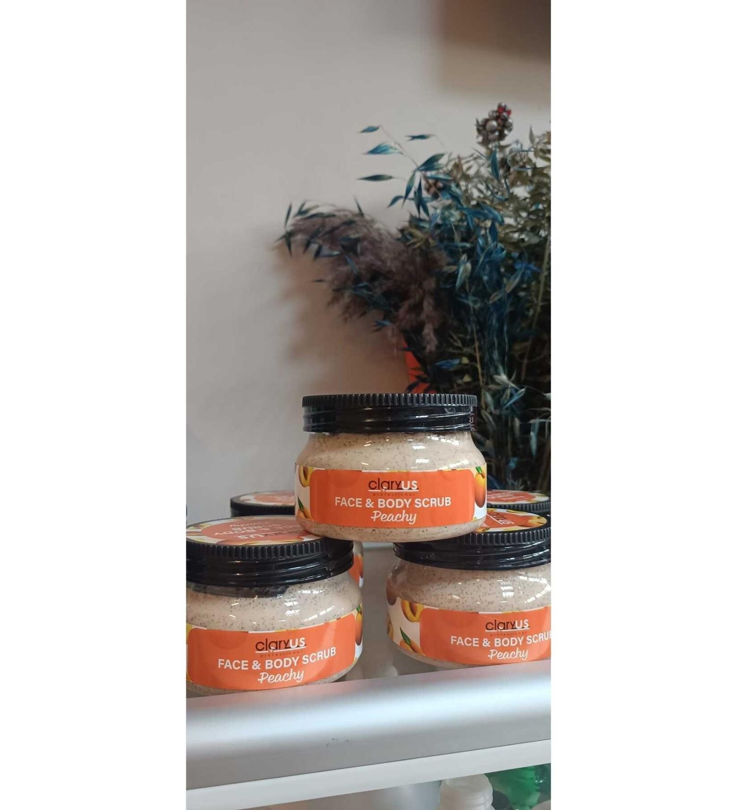 Claryus face body scrub peachy