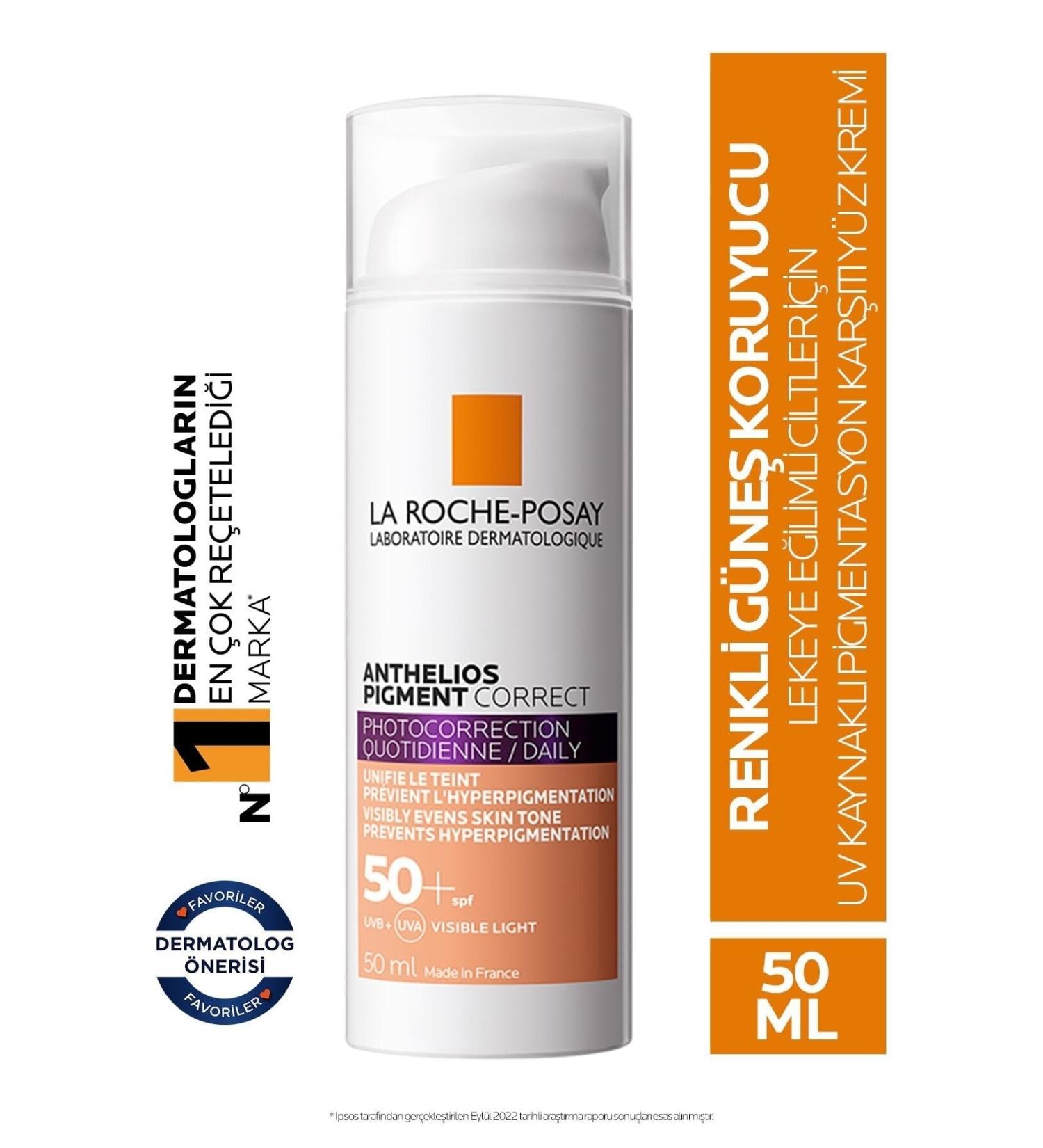 La Roche Posay Anti-Wrinkle and Anti-Blemish 24-Hour Moisturizing Medium Tone Tinted Face Sunscreen 50 ML.  - Buy Online on GoSupps.com