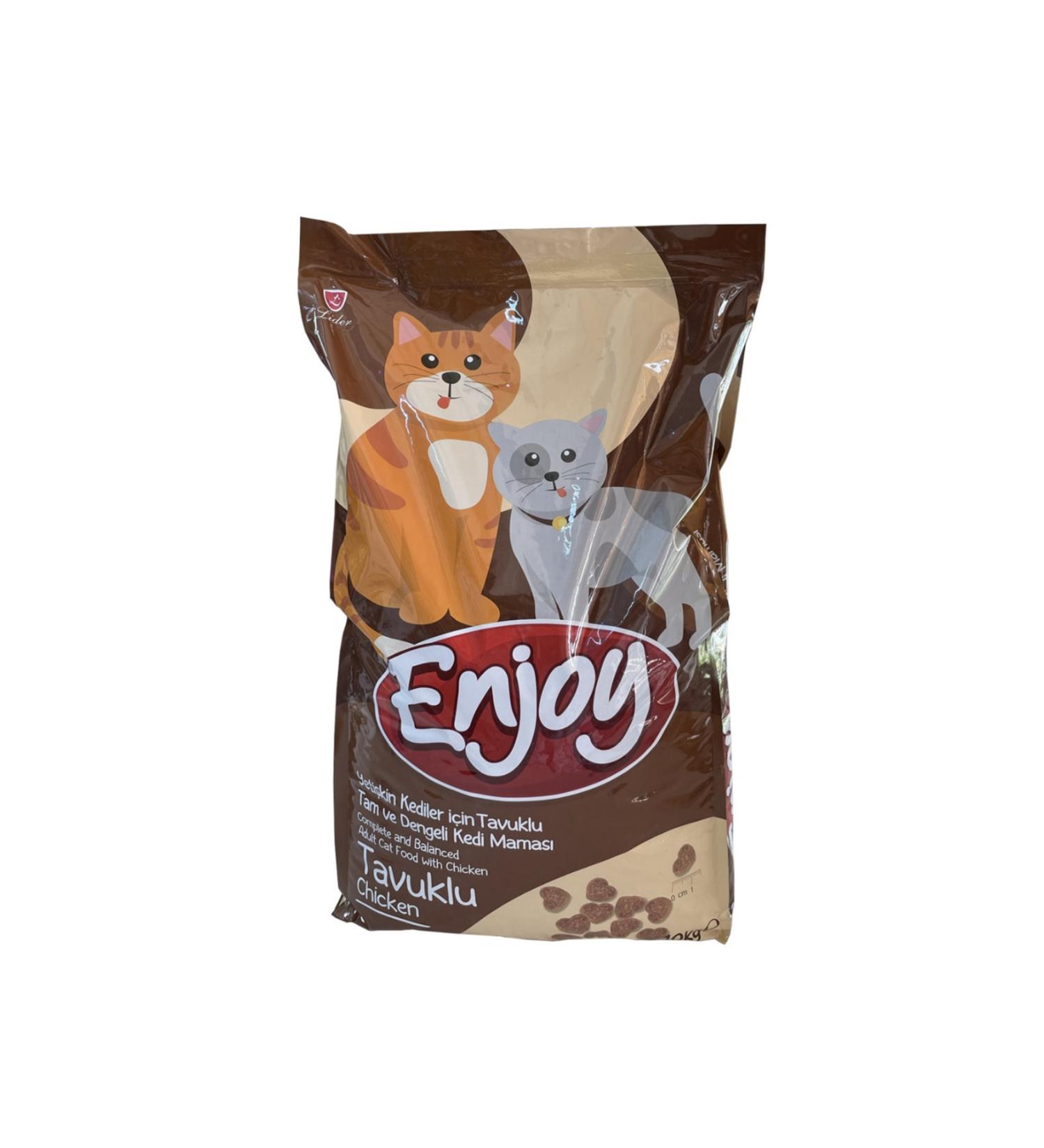 Enjoy Chicken 10 Kg Adult Cat Food Closed Package