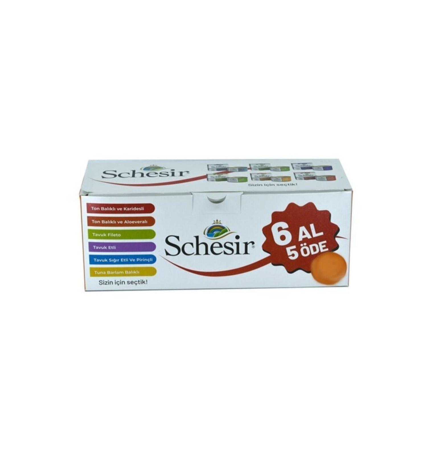 Schesir Special Mixed Flavor Cat Canned Food Package 6x85 Gr