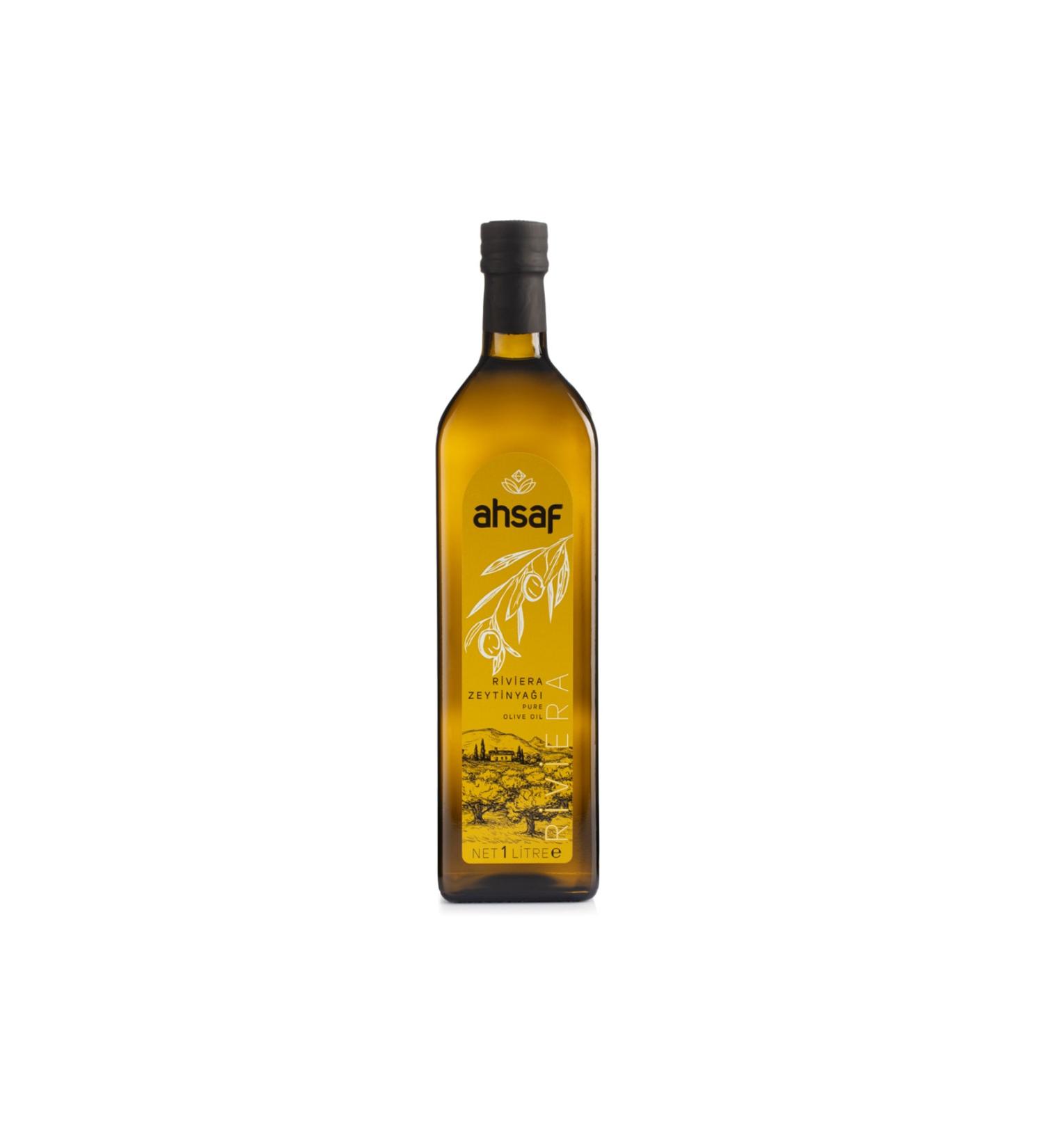 Ahsaf Riviera Olive Oil 1l -glass