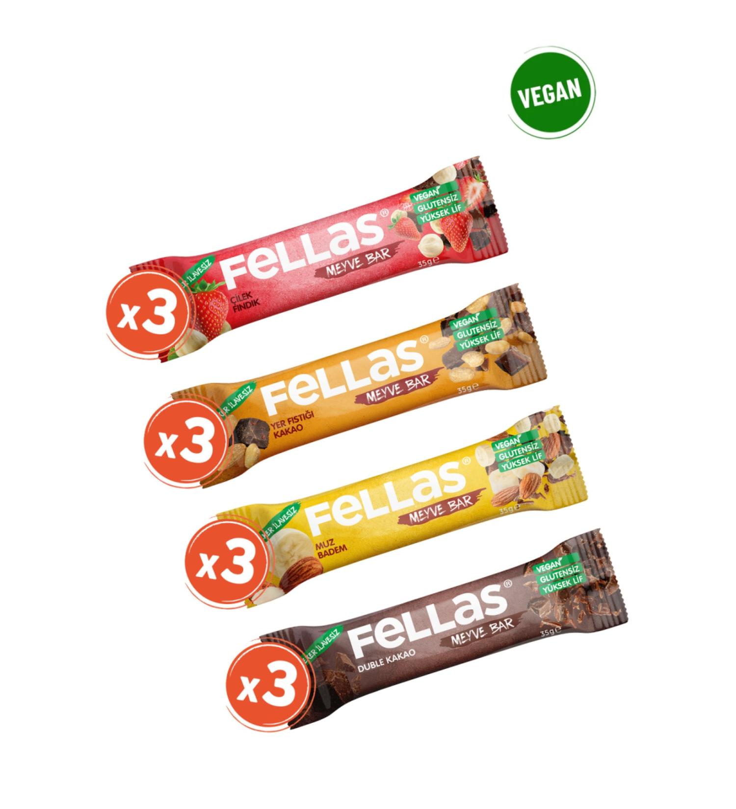 Fellas Fruit Bar 35g Mixed Box 12 Pieces (4 Types) - Buy Online on GoSupps.com