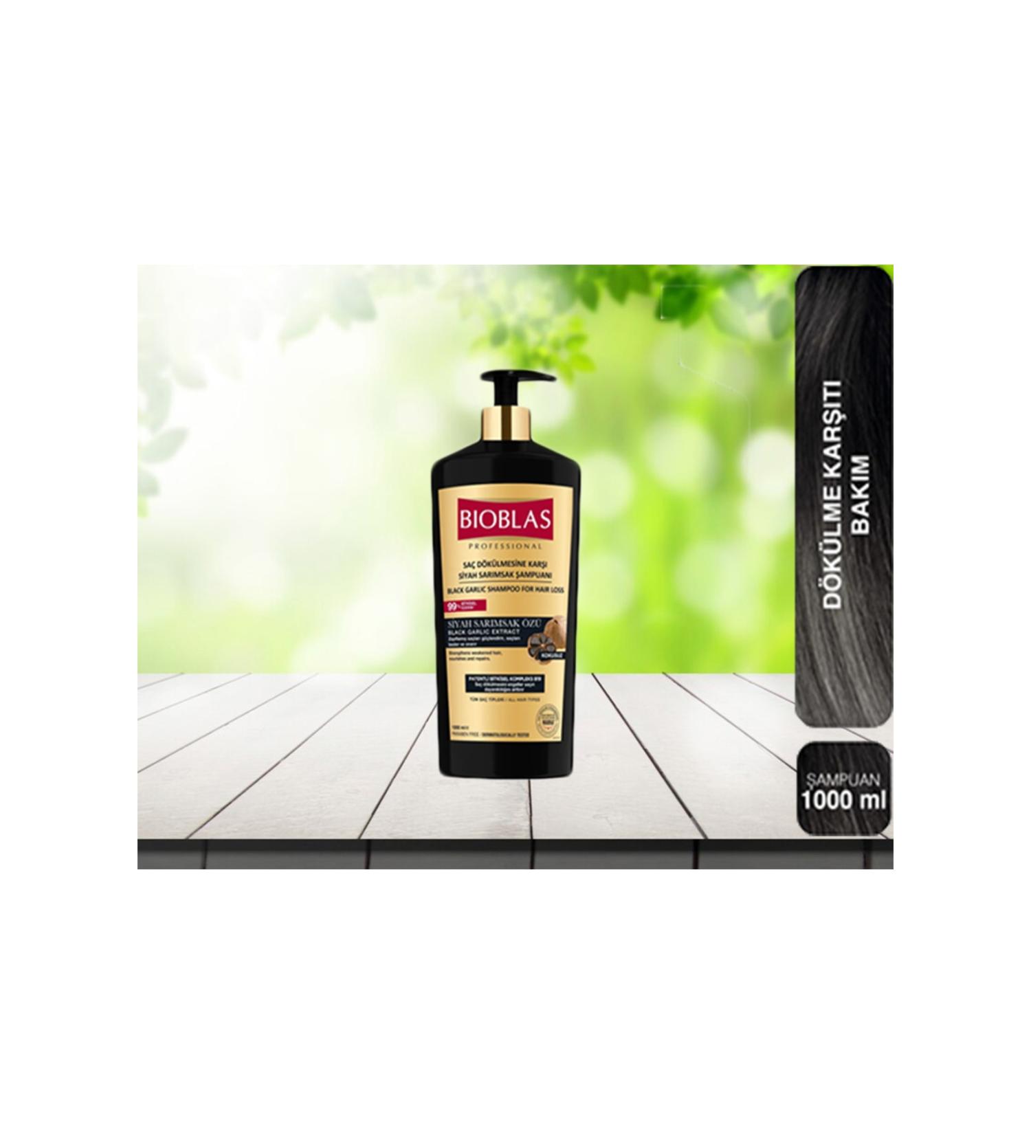Bioblas Anti Hair Loss Black Garlic Shampoo 1000 ml 1 piece - Buy Online on GoSupps.com