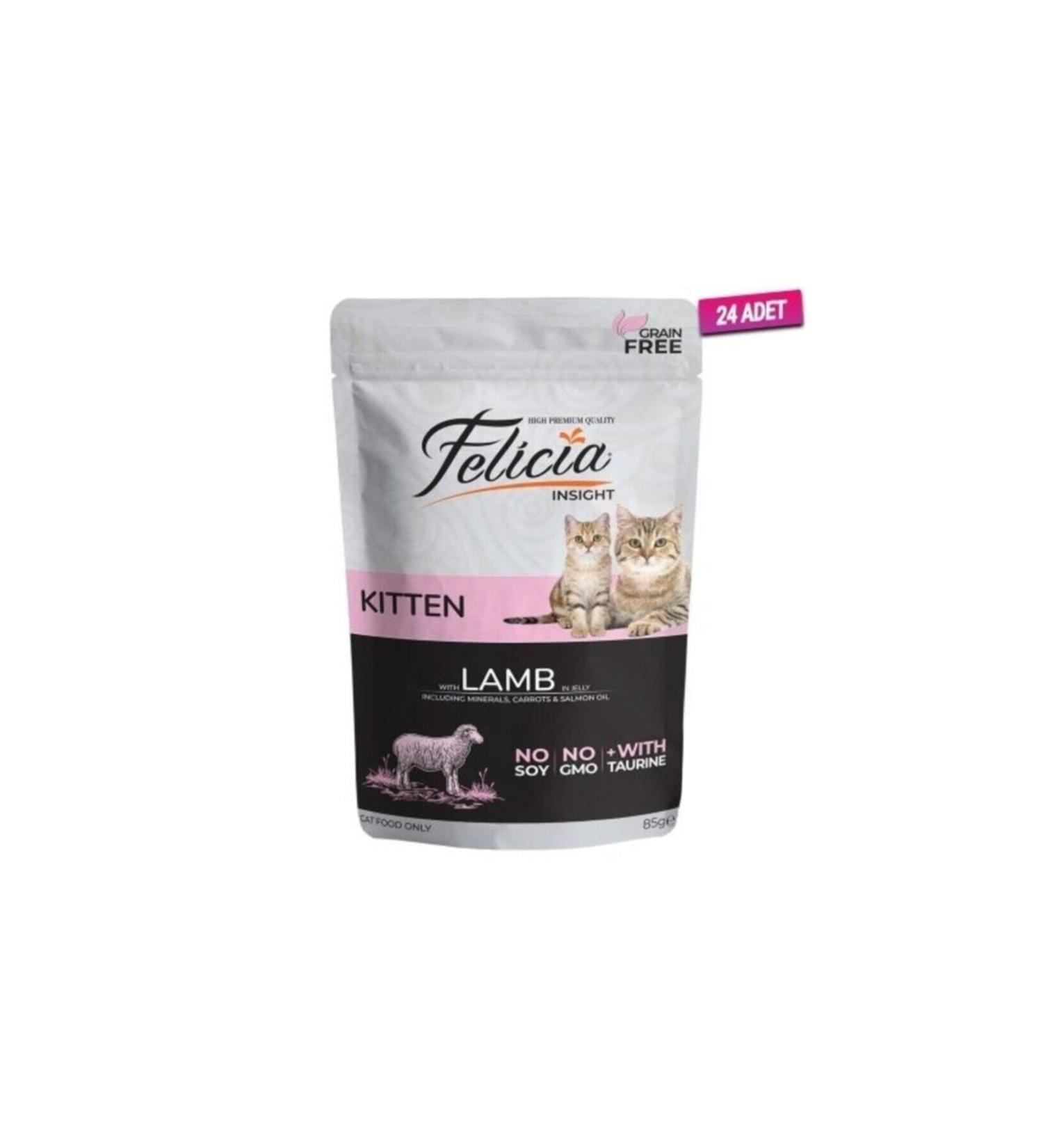 Felicia Pouch Grain-Free Lamb Kitten Canned Food 85 gr X 24 Pieces