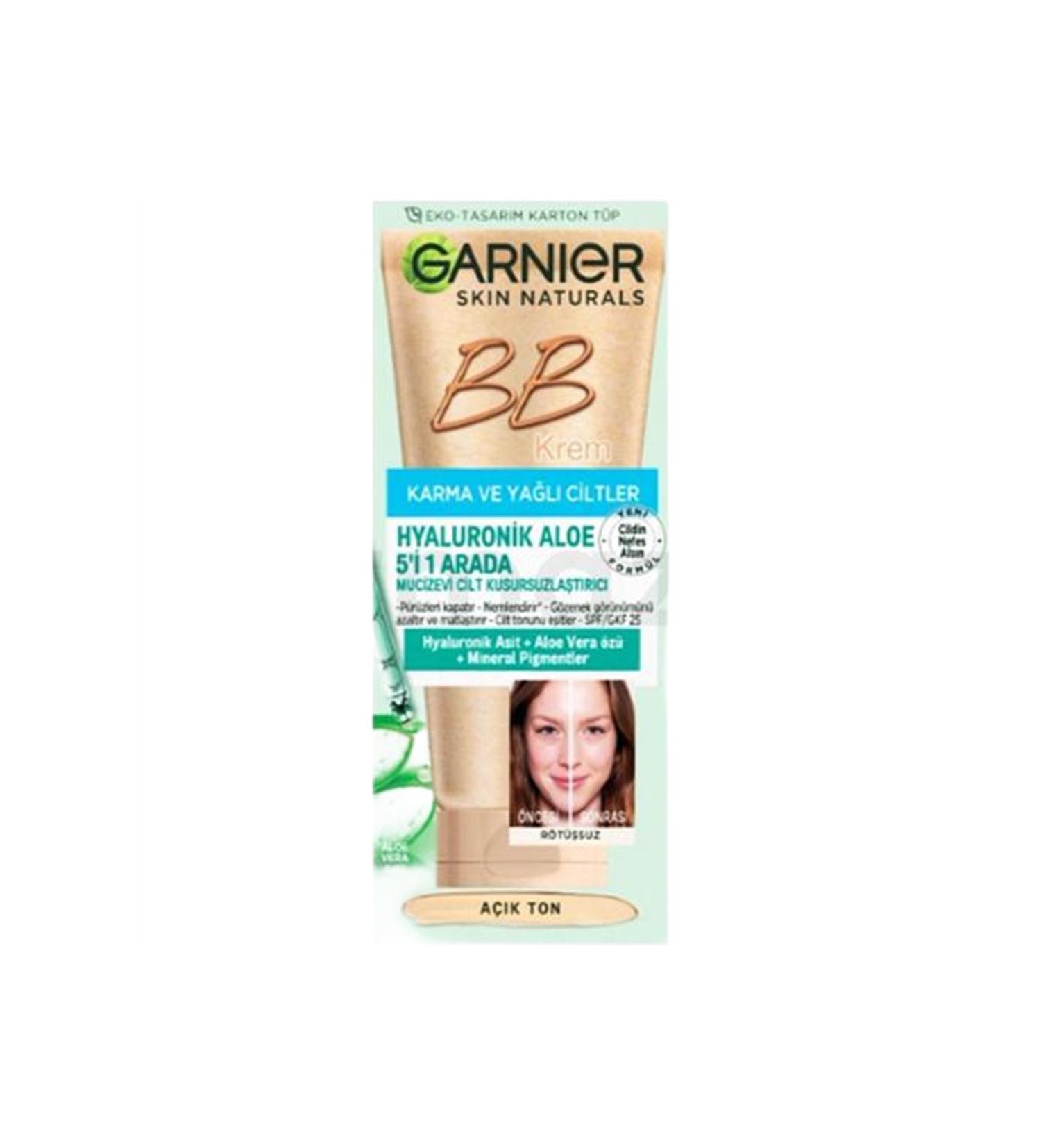 Garnier Hyaluronic Aloe BB Cream Oil Free 50 ml - Light Tone