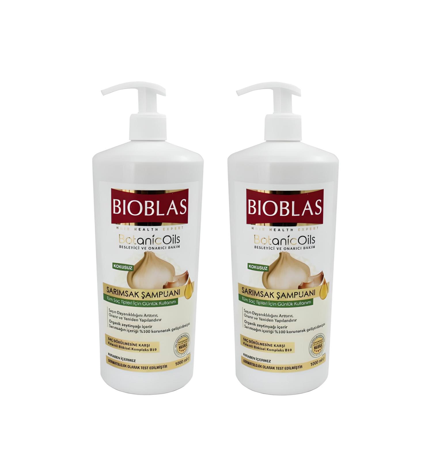 Bioblas Garlic Shampoo 1000 Ml 2 Pieces - Buy Online on GoSupps.com