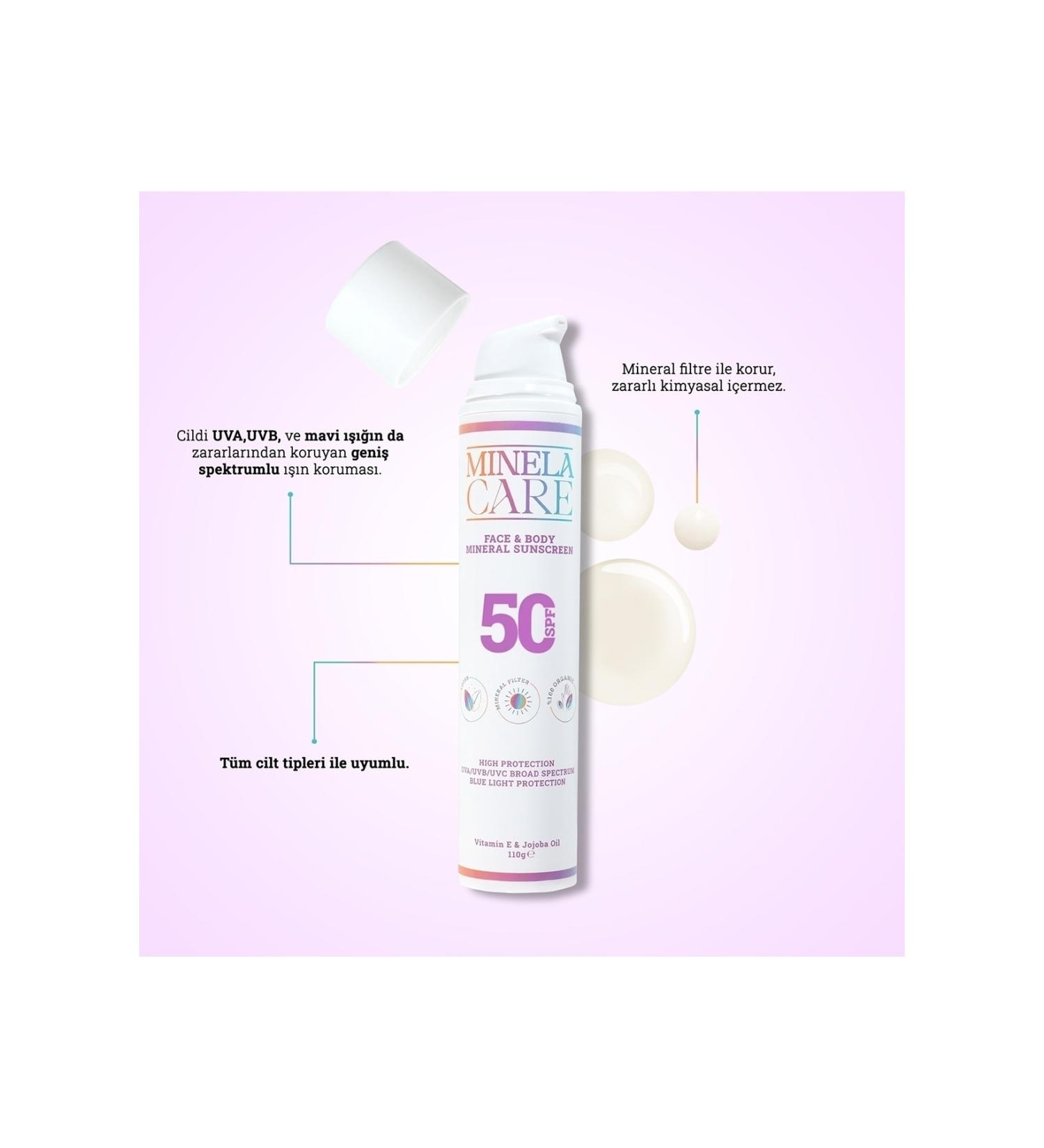 Minelacare Face & Body Sun Cream SPF50 110 gr