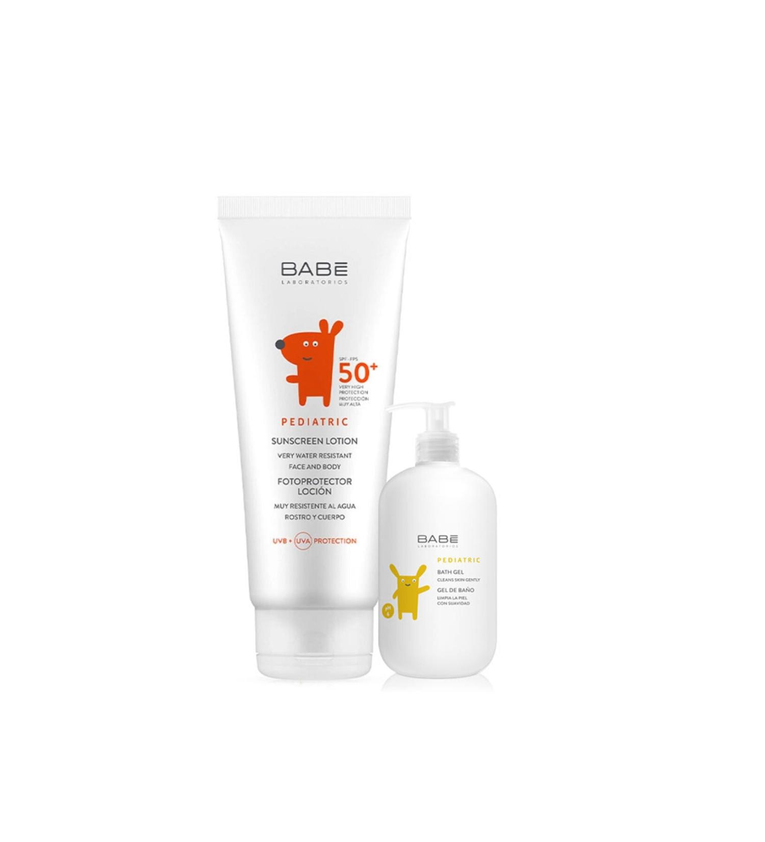 Babe Pediatric Sunscreen Spf 50 Lotion 100 ml - Bath Gel GIFT