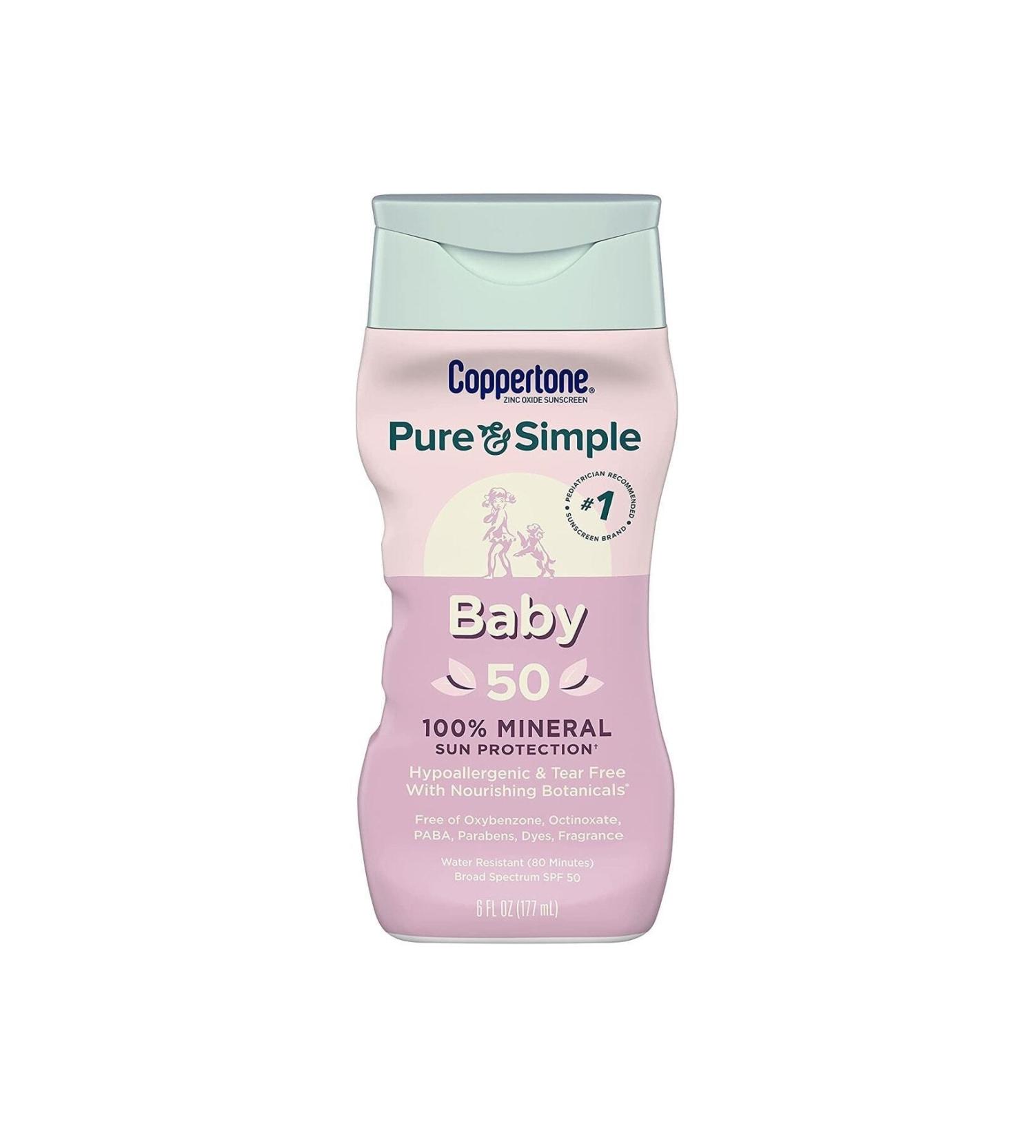 Coppertone Pure&Simple Baby SPF 50 Baby Sun Cream 177 ml