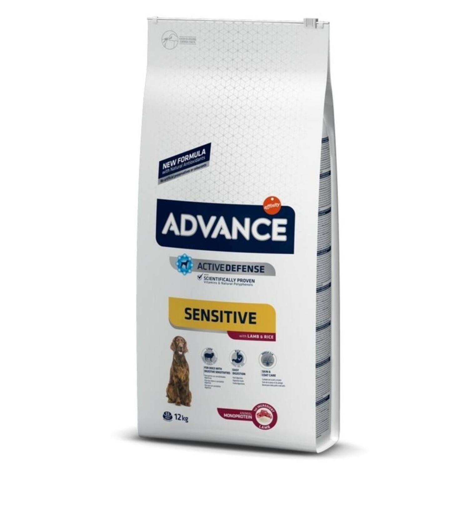 Advance Sensitive Adult Lamb Rice Dog Food 12 Kg