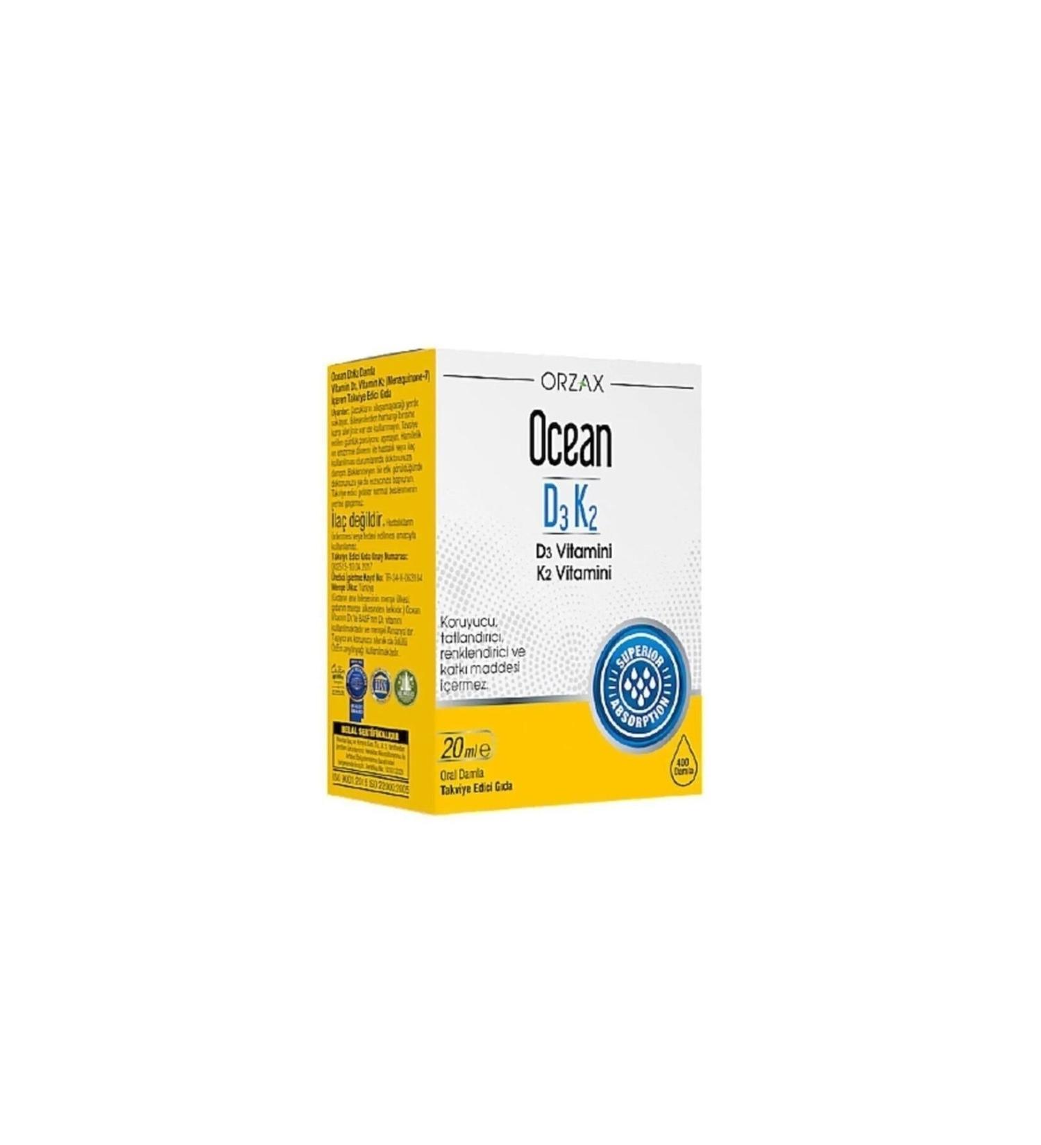 Ocean D3 K2 Vitamin Drops 20 Ml