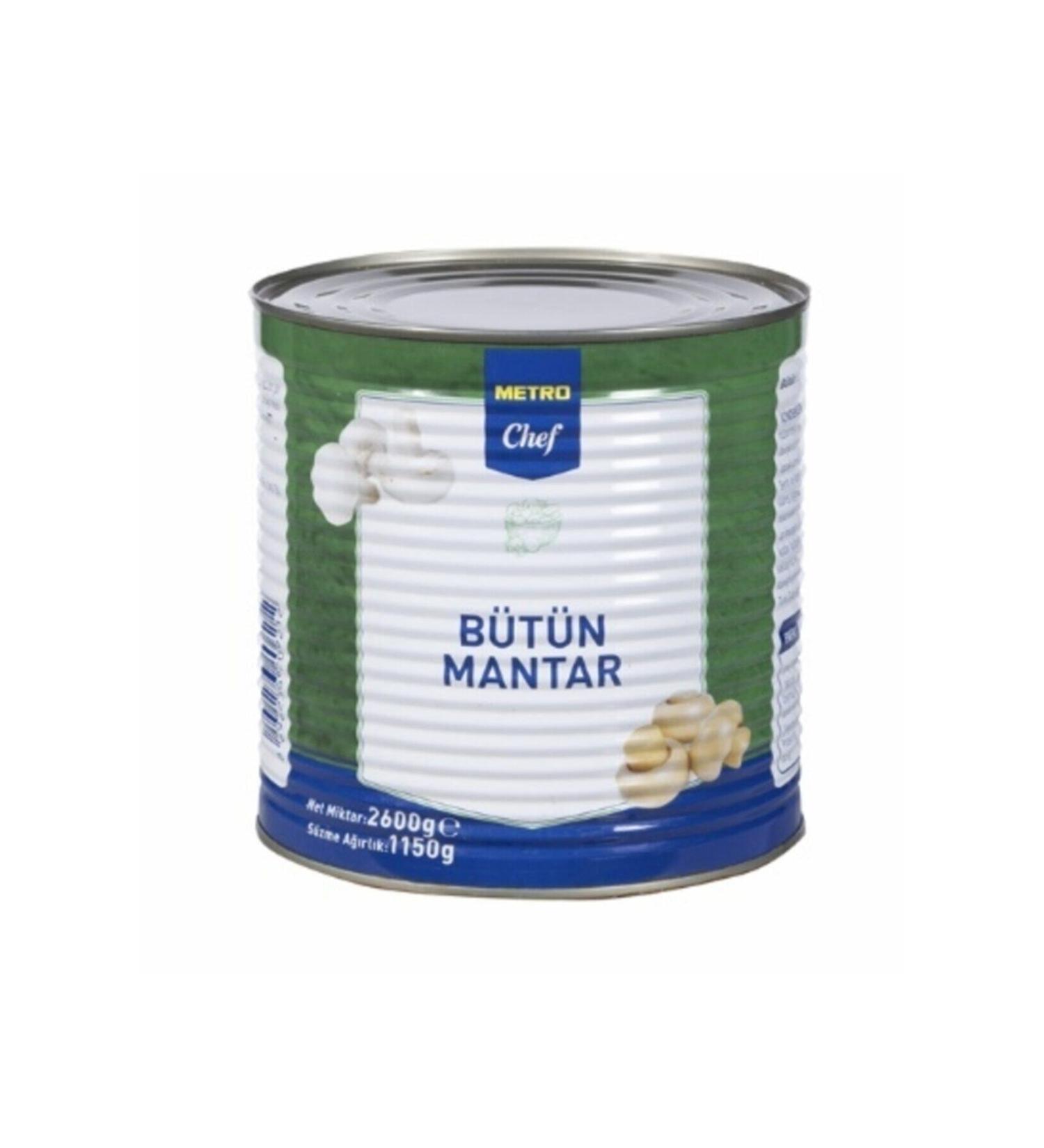 Metro Chef Whole Mushroom 2.6 Kg (2600 Gr)