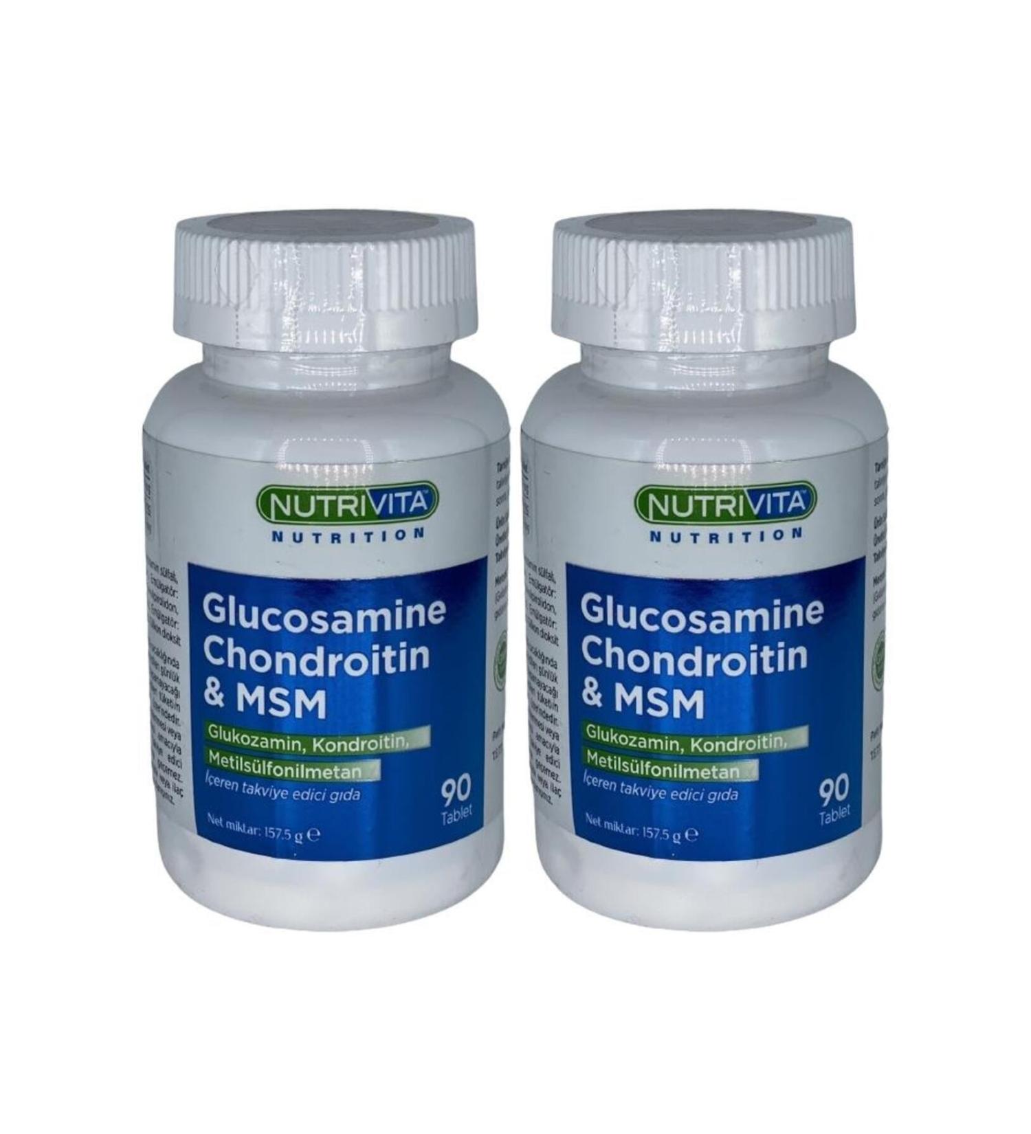 Nutrivita Nutrition Glucosamine Chondroitin Msm 2x90 Tablets Glucosamine Chondroitin