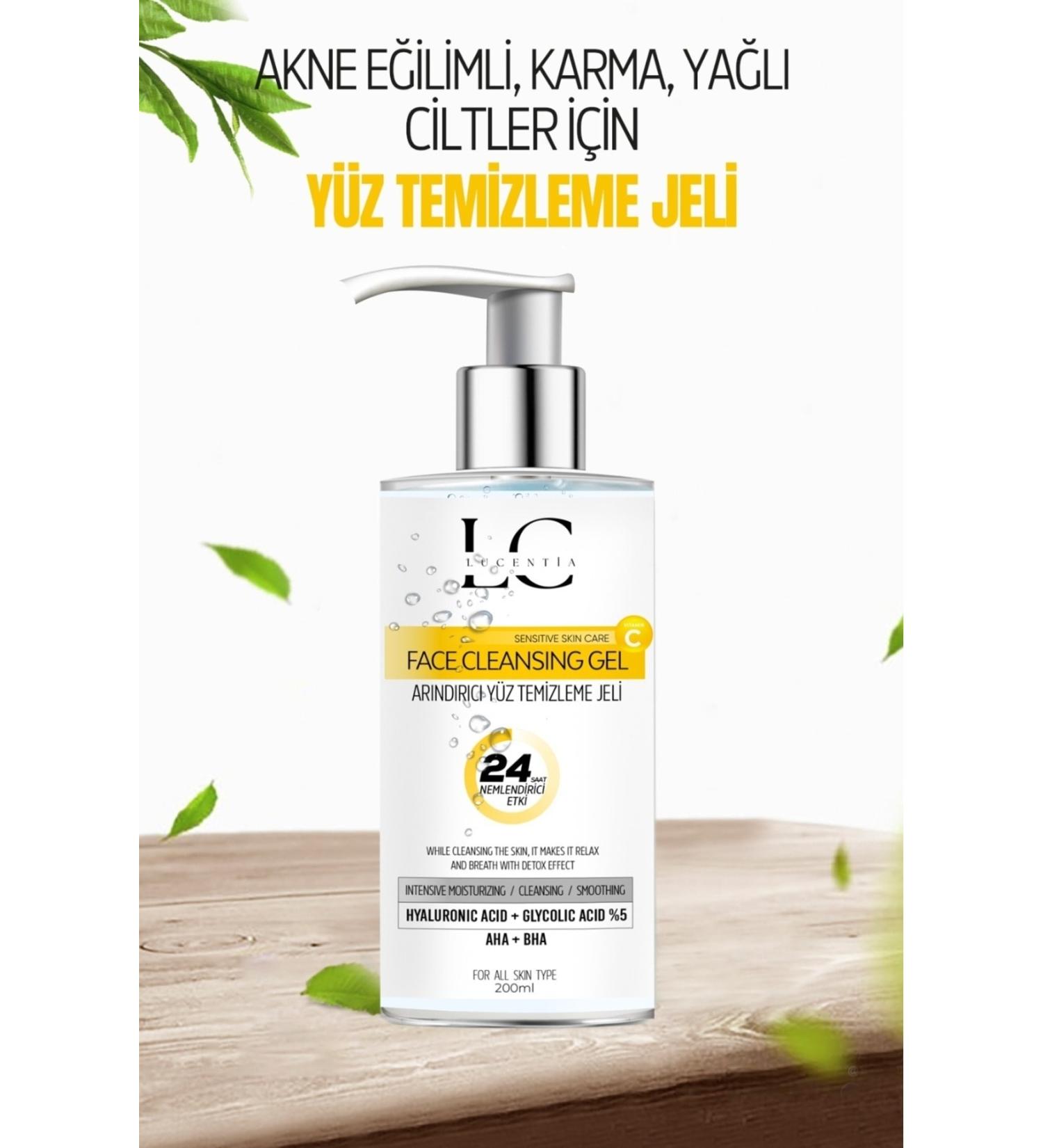 LUCENTIA Face and Body Cleansing Gel - Purifying Anti-Acne 200ML