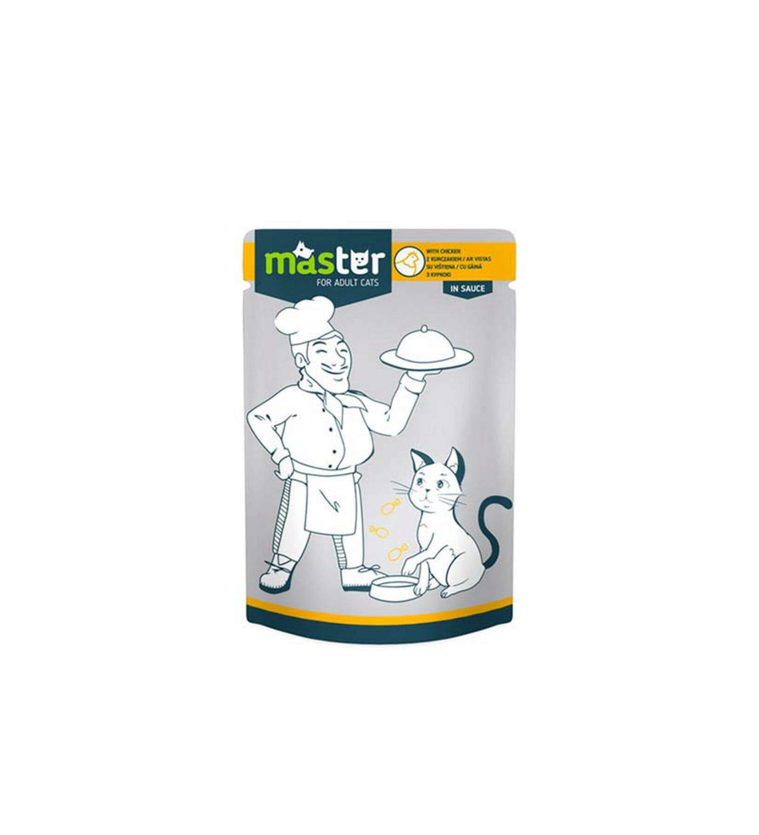 Master Chicken Meat Pouch Cat Food 80 Gr.